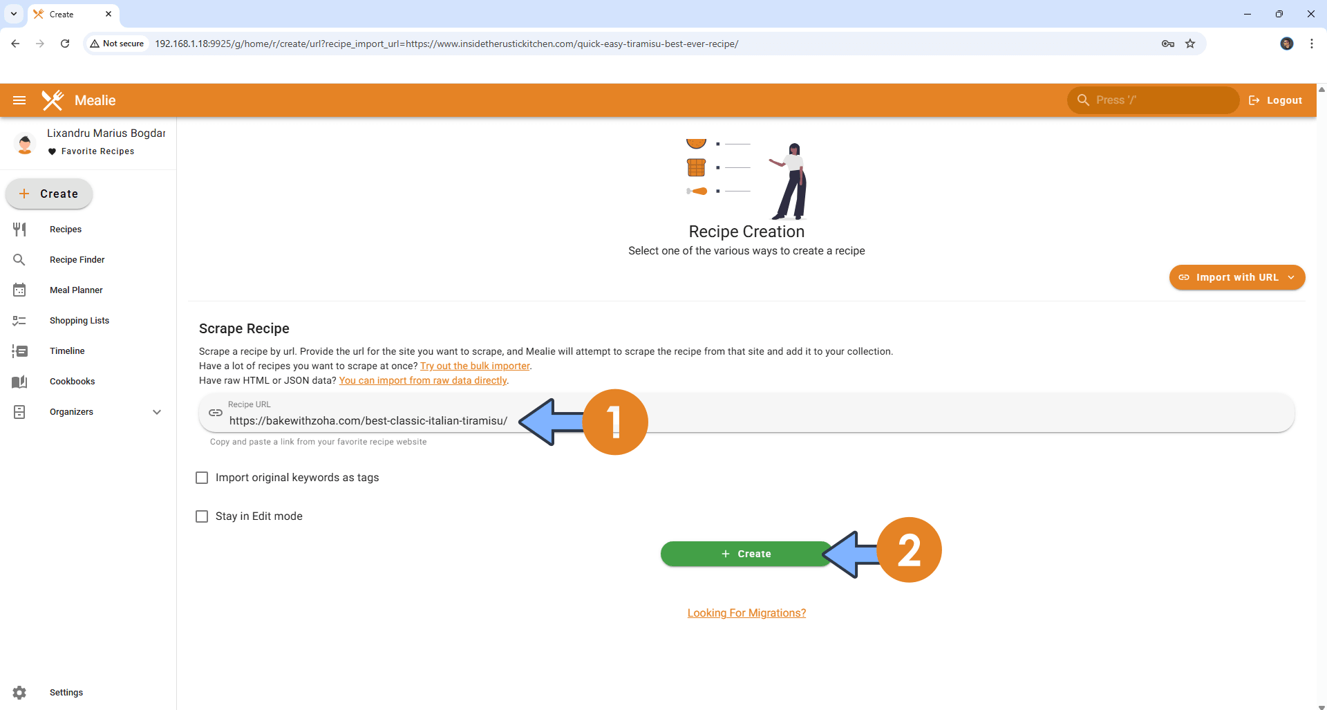 Mealie UGREEN NAS Set up 12
