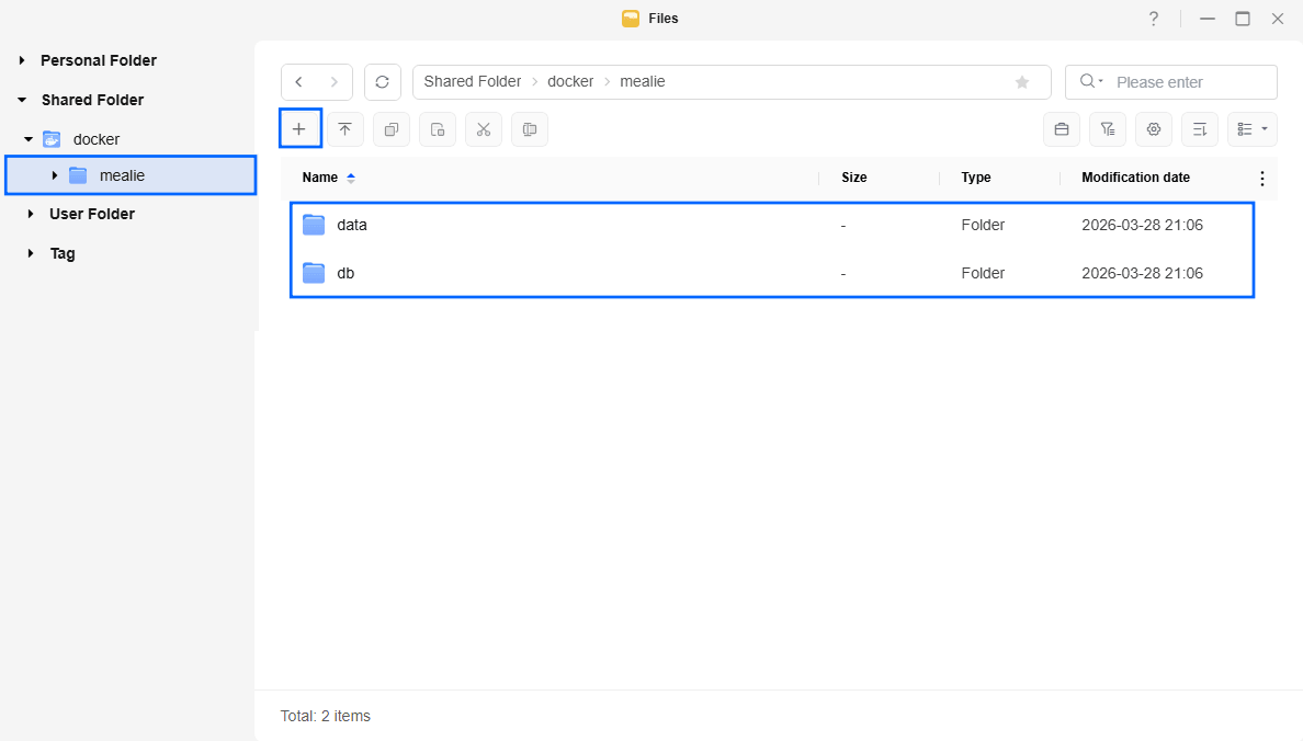 Mealie UGREEN NAS Set up 2