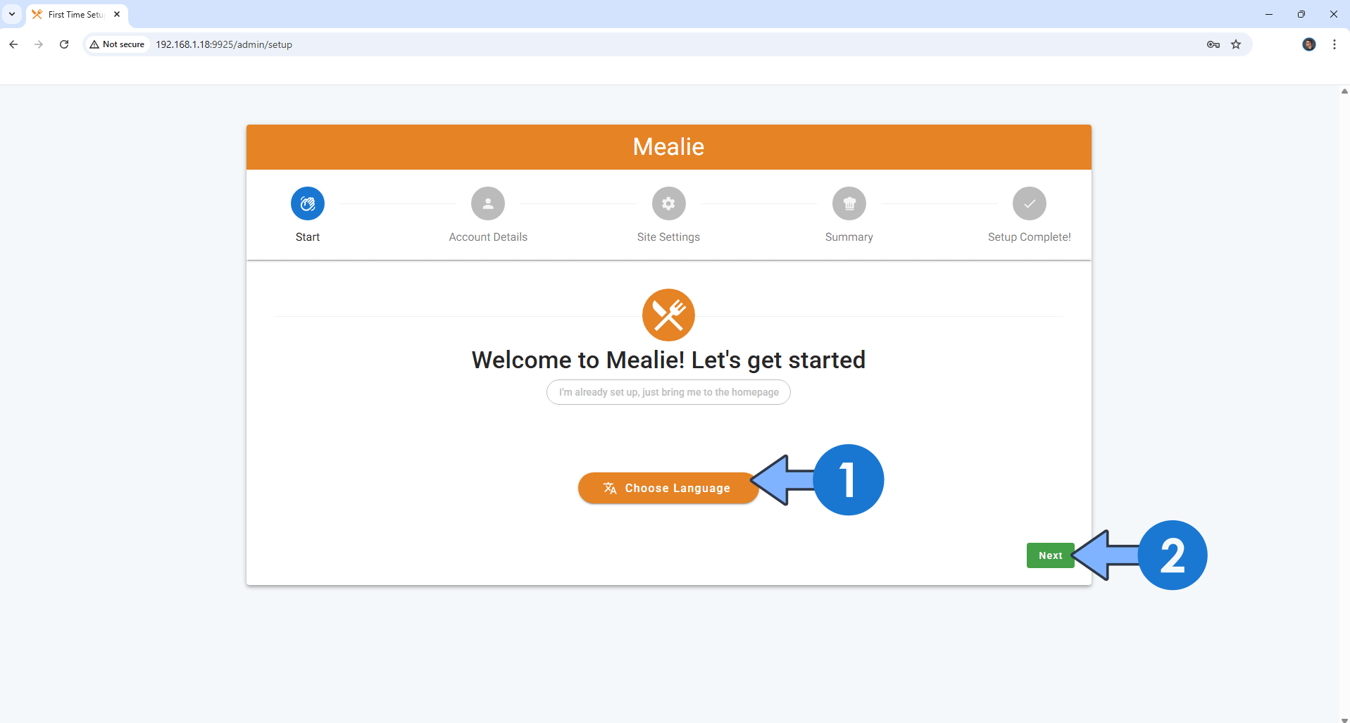 Mealie UGREEN NAS Set up 6