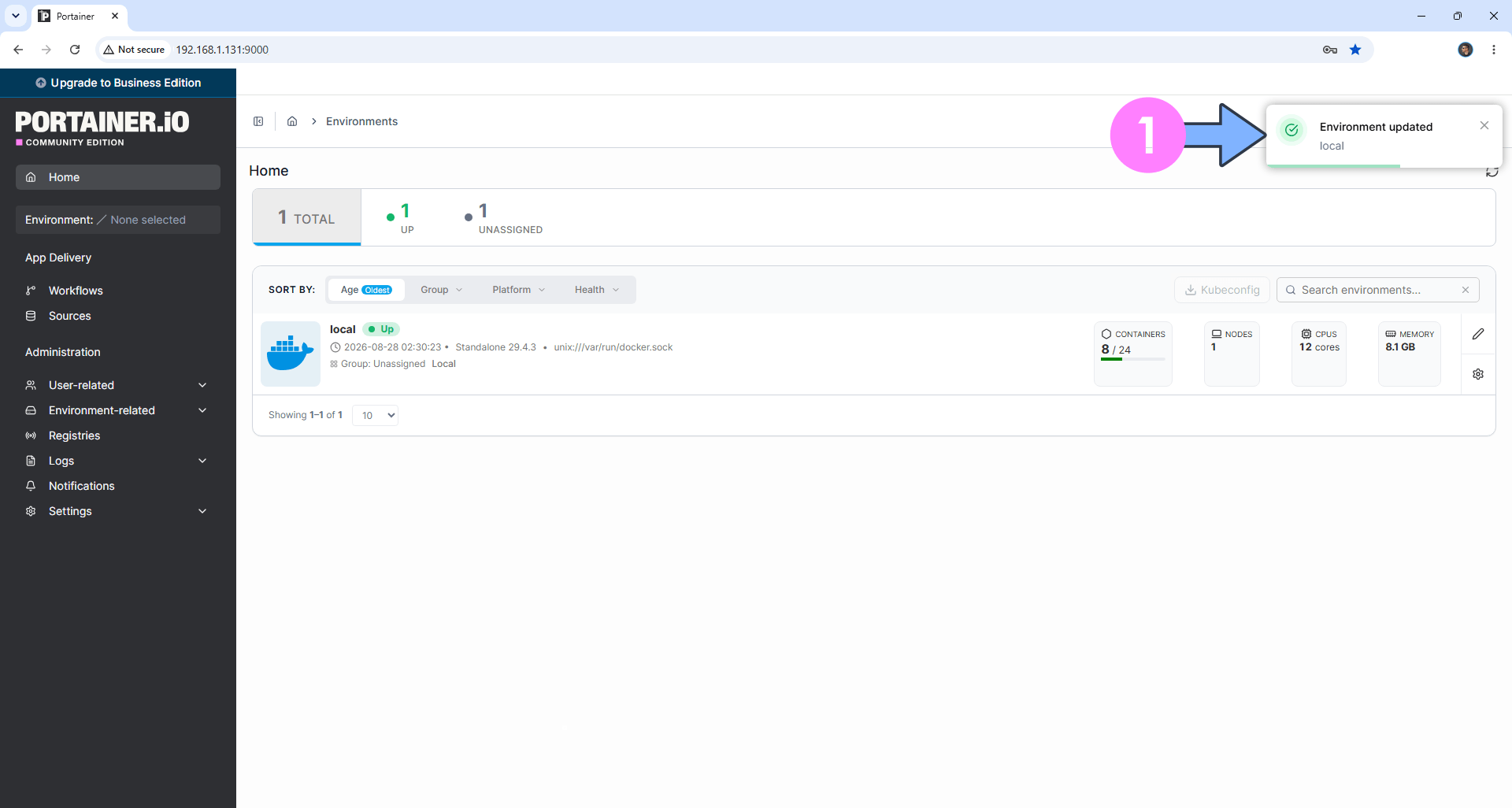 Portainer UGREEN NAS Docker Install 9 new 2028