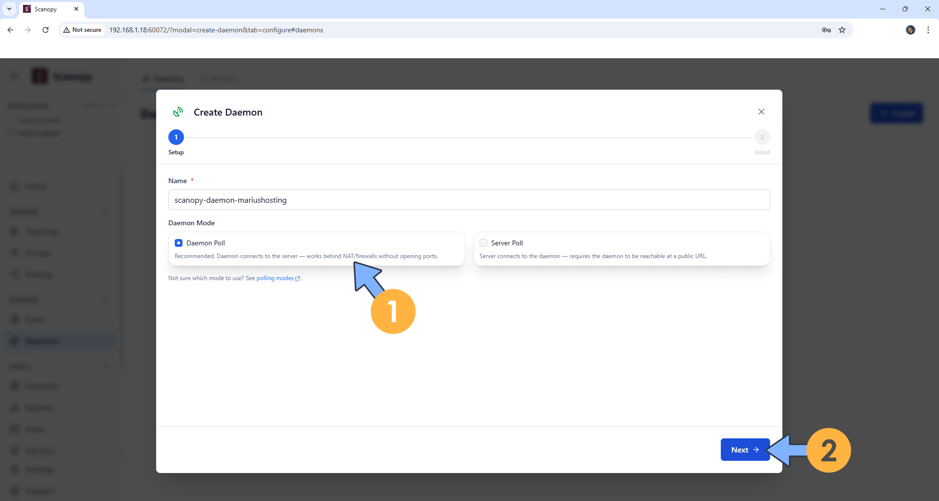 Scanopy Synology NAS Set up 10