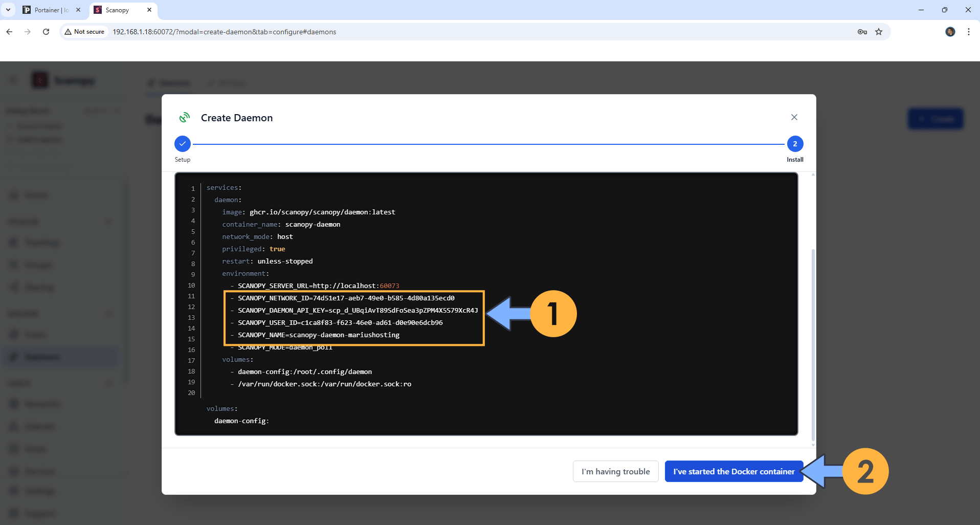 Scanopy Synology NAS Set up 11