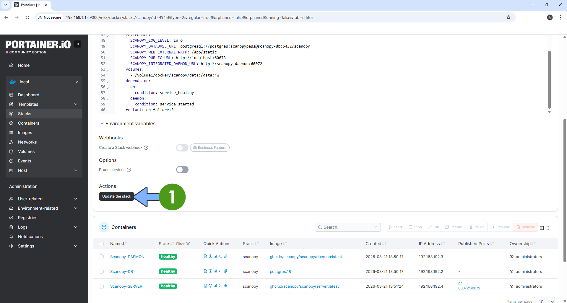 Scanopy Synology NAS Set up 14