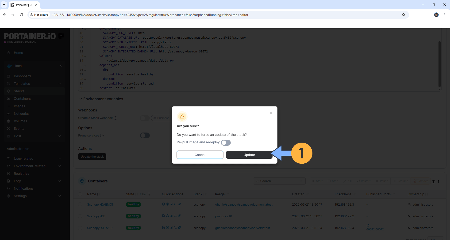 Scanopy Synology NAS Set up 15