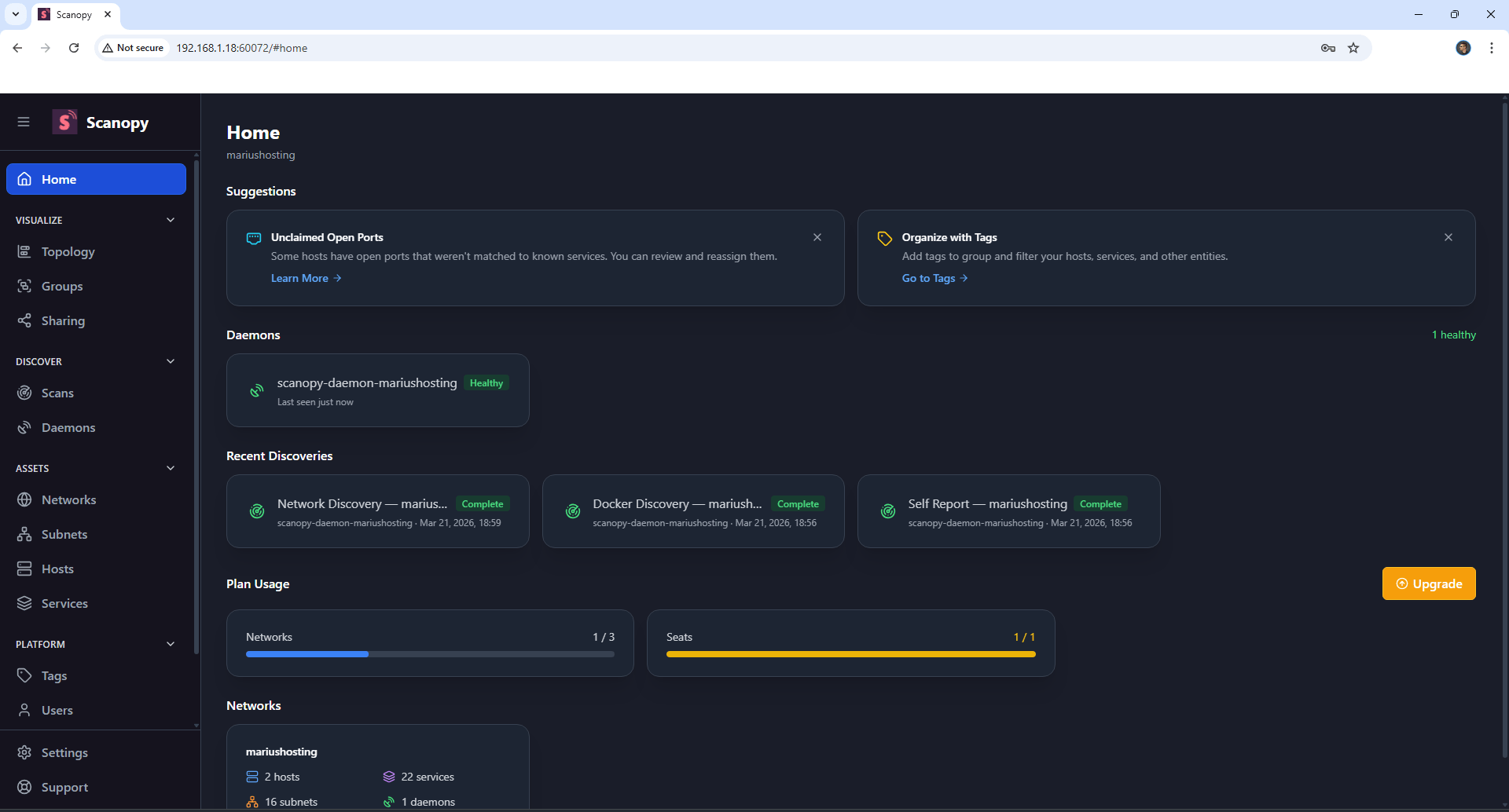 Scanopy Synology NAS Set up 22