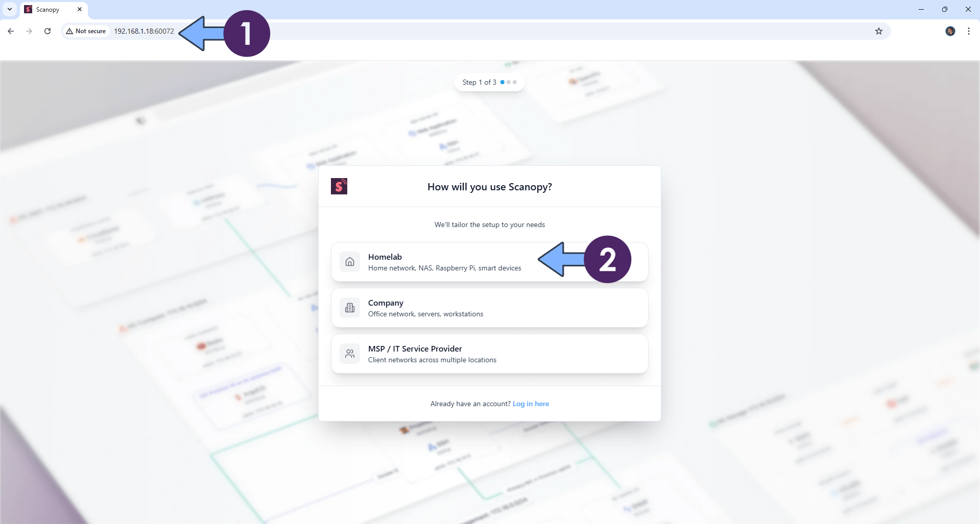 Scanopy Synology NAS Set up 5