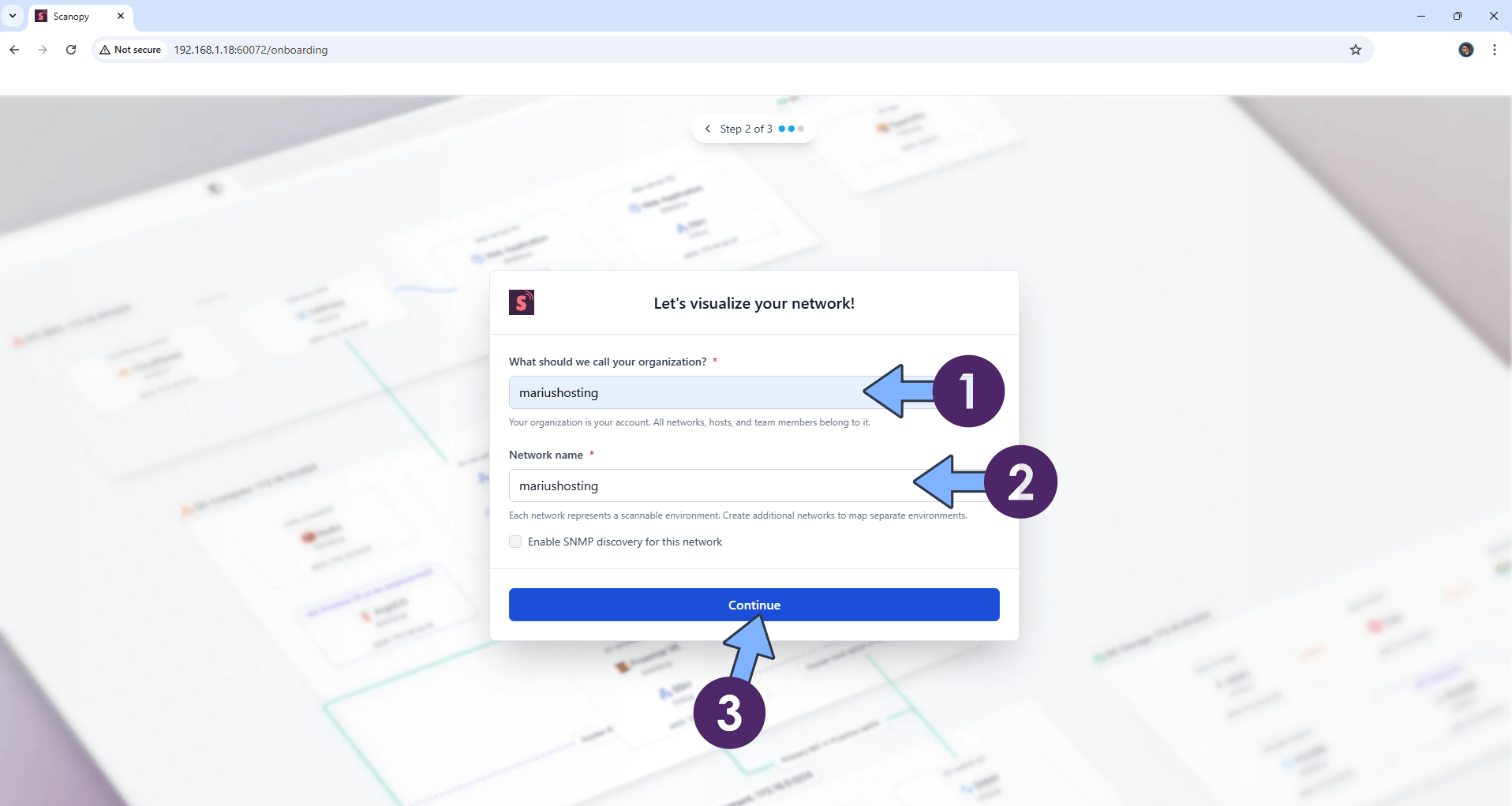 Scanopy Synology NAS Set up 6