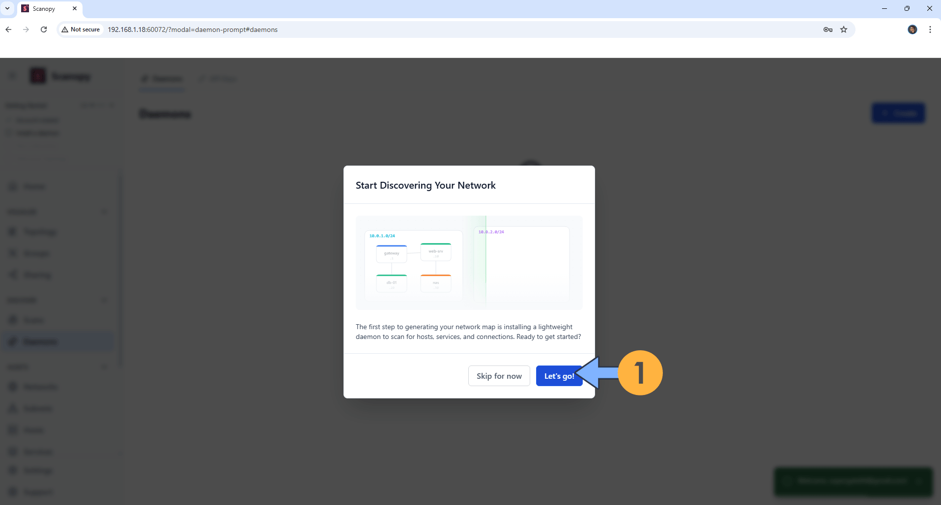 Scanopy Synology NAS Set up 9