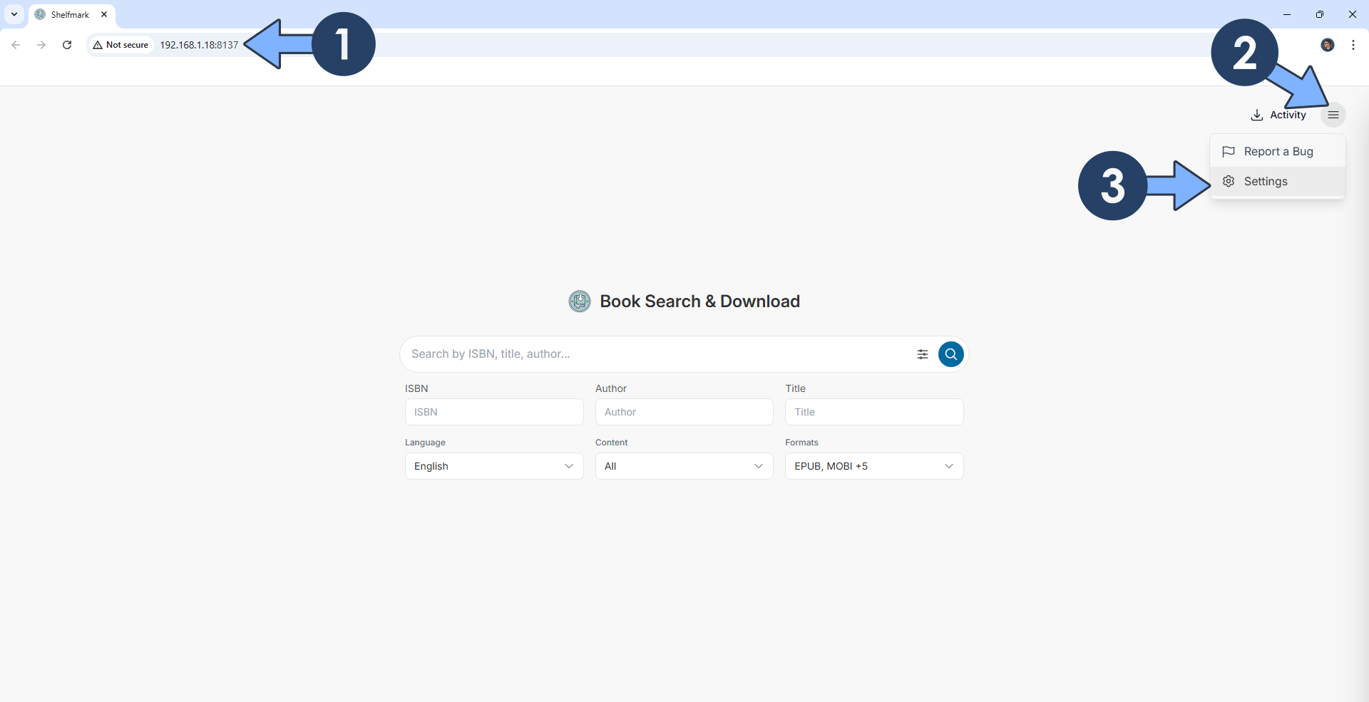 Shelfmark Synology NAS Set up 5