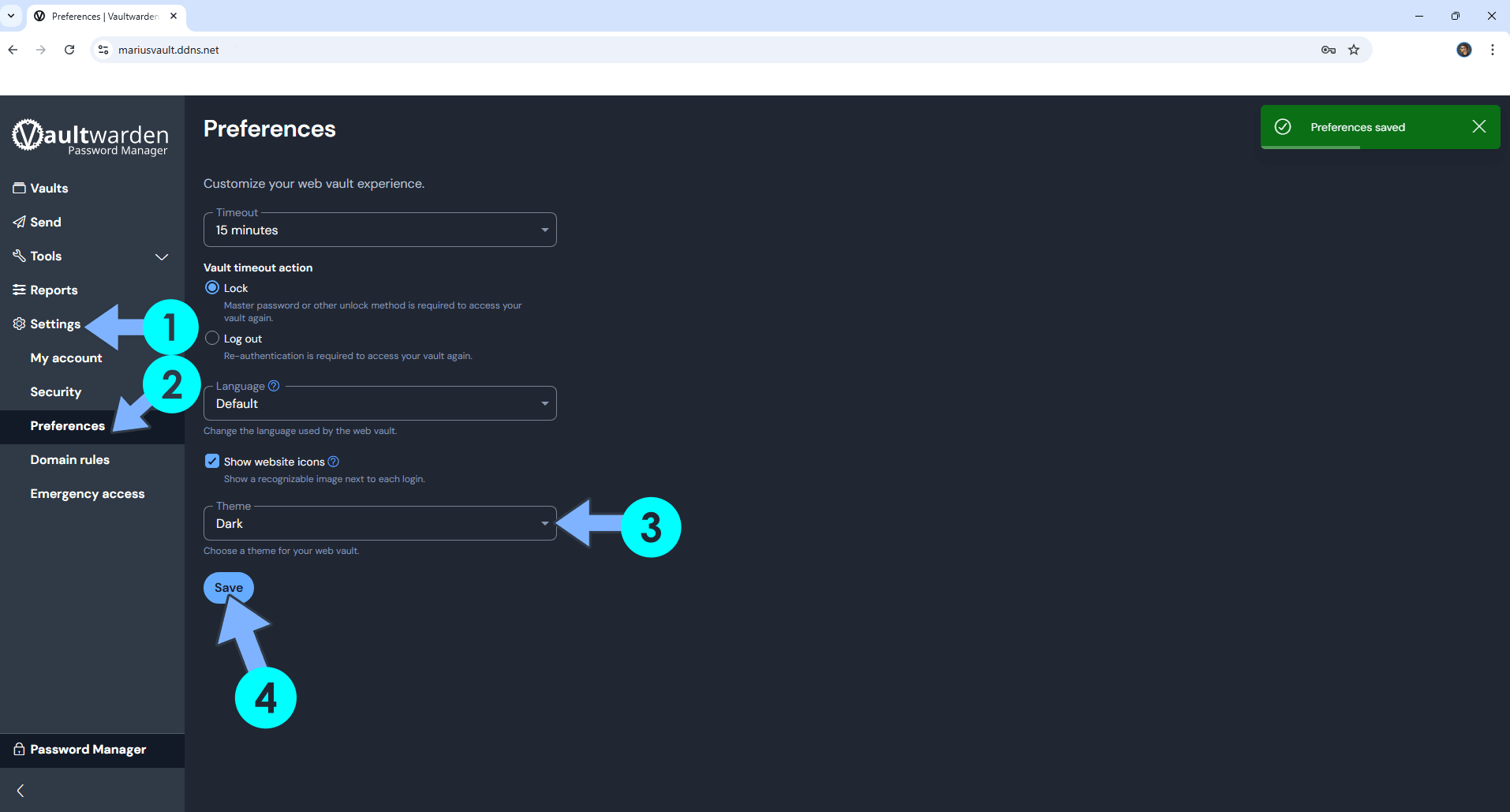 Vaultwarden UGREEN NAS Set up 19