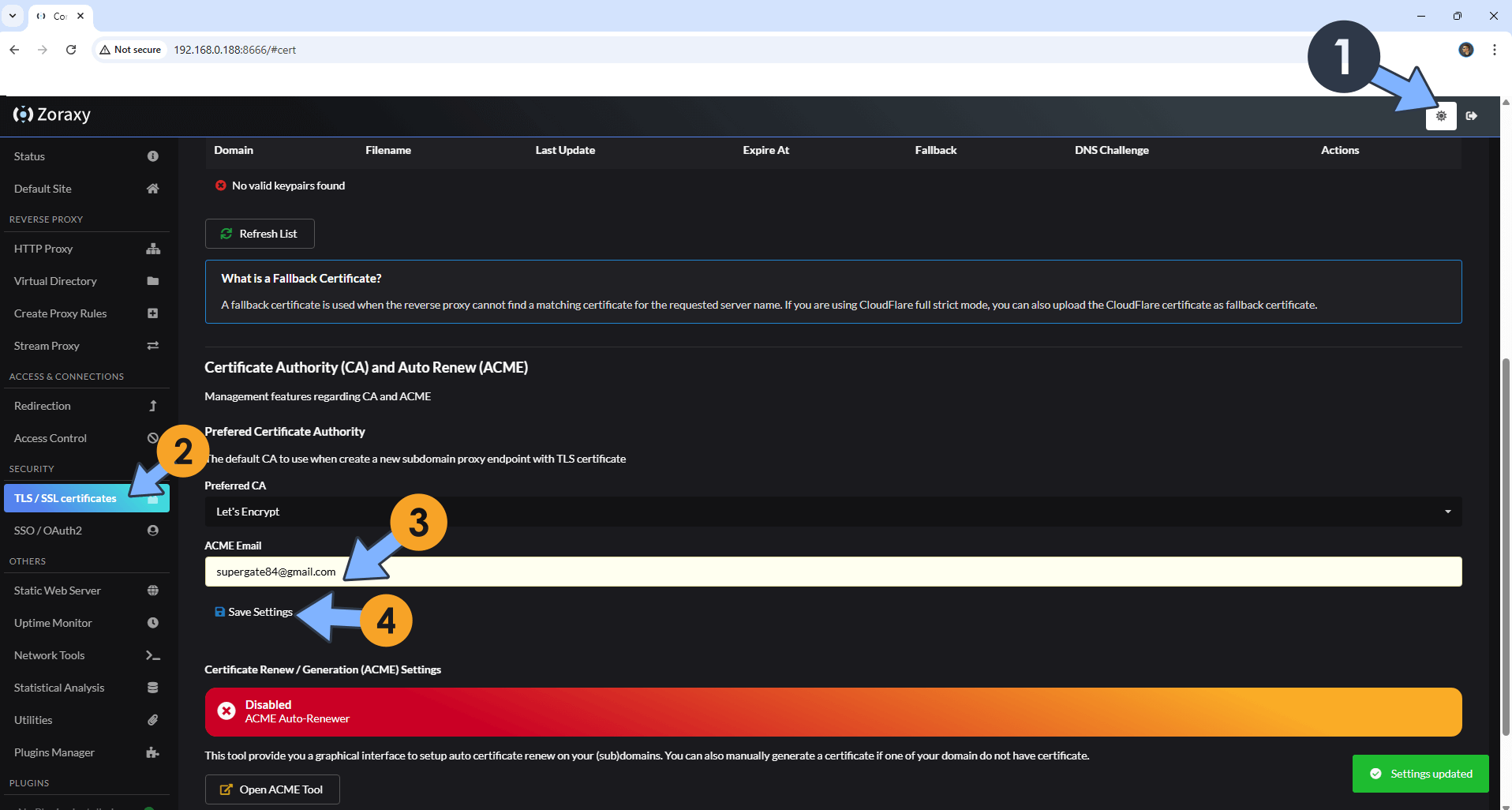 Zoraxy UGREEN NAS Set up 7