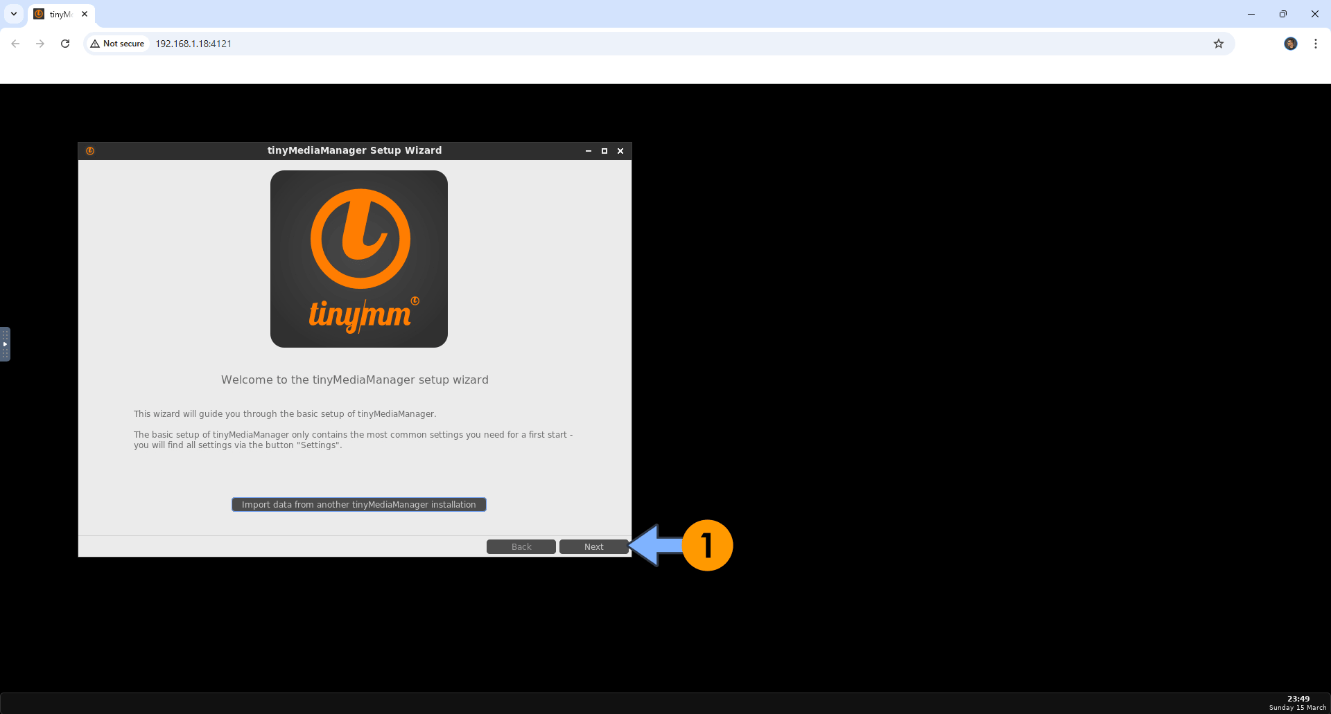 tinymediamanager Synology NAS Set up 6 Portainer