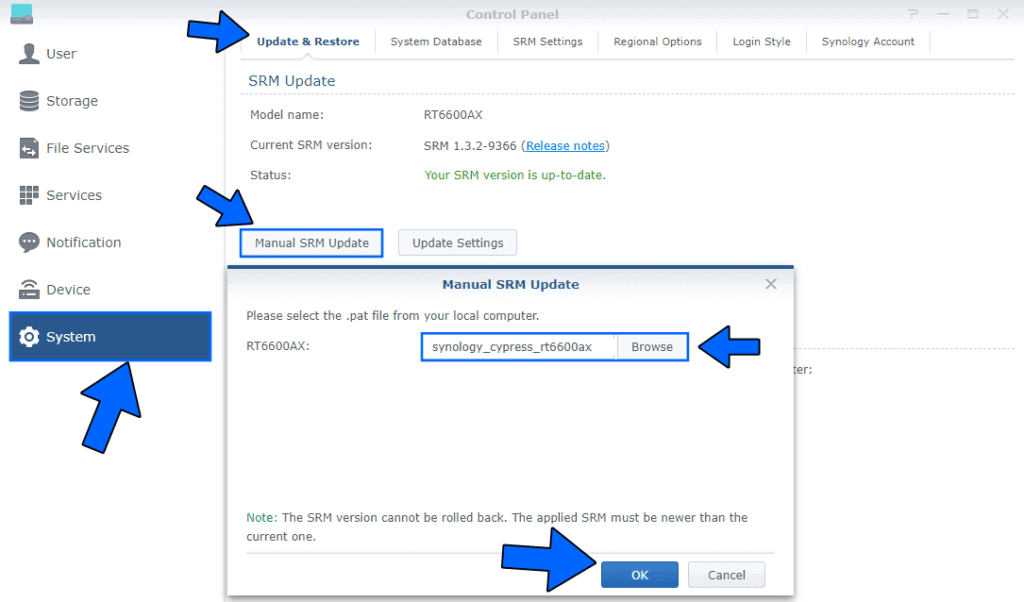 Synology SRM Version 1.3.2-9366 Update 1 – Marius Hosting