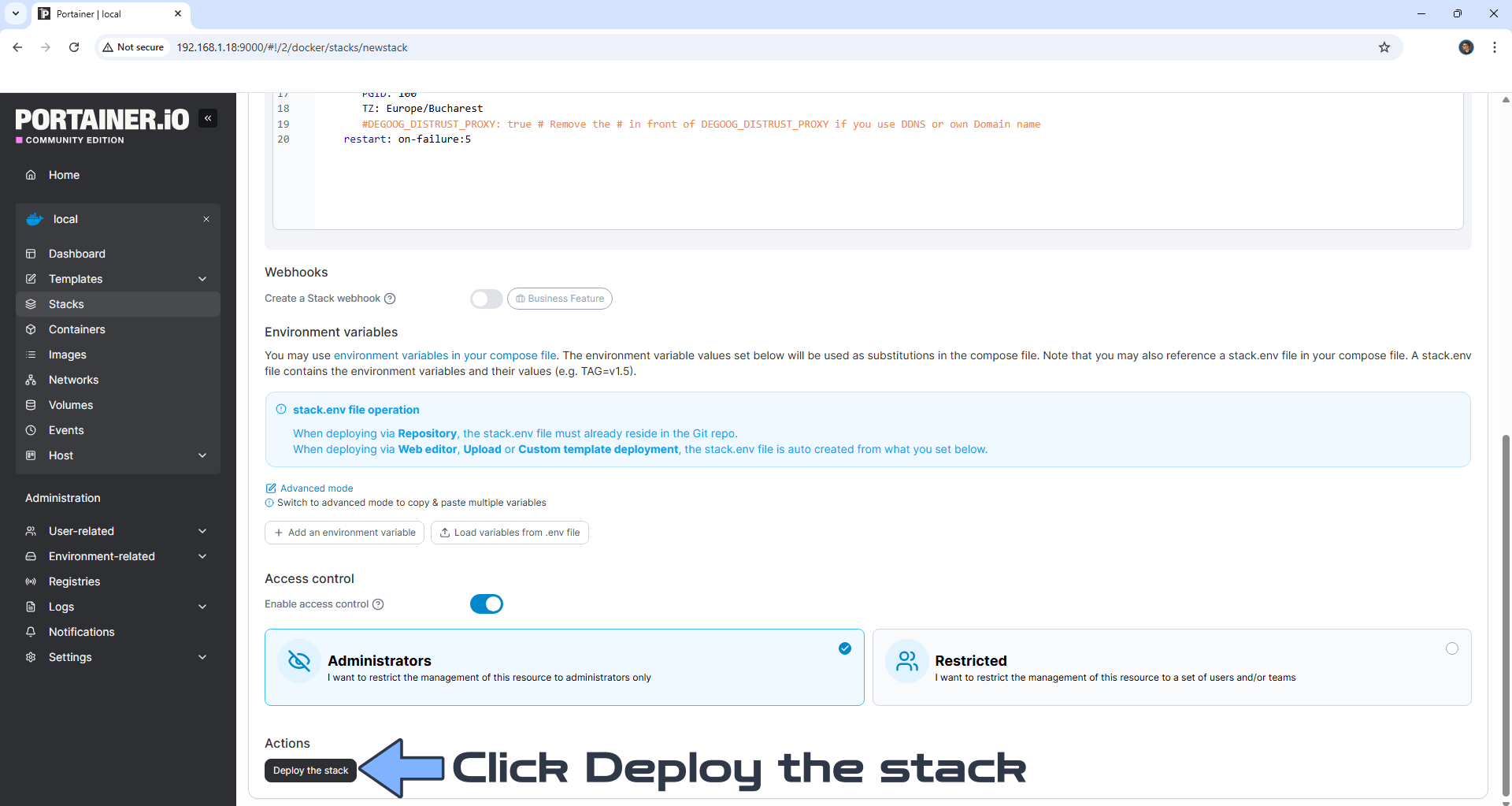 Degoog Synology NAS Set up 3