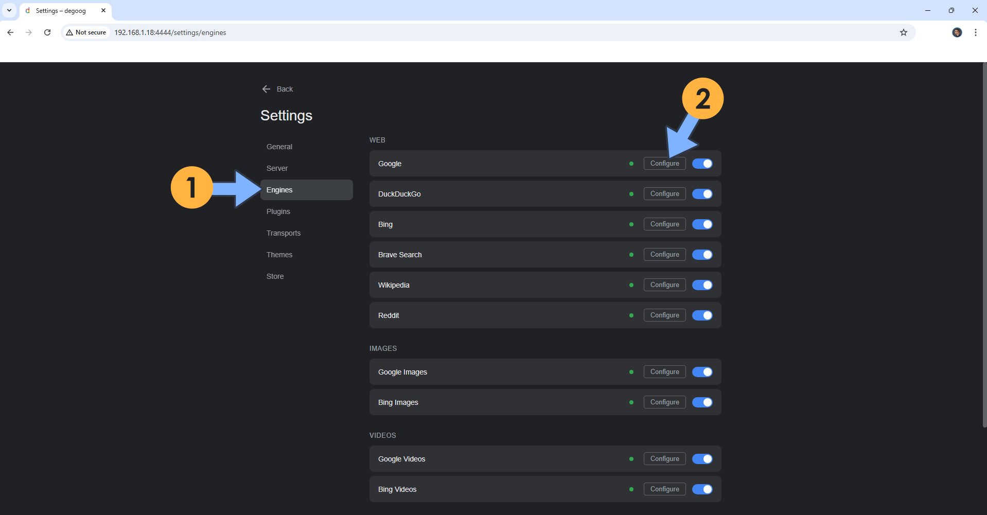 Degoog Synology NAS Set up 6