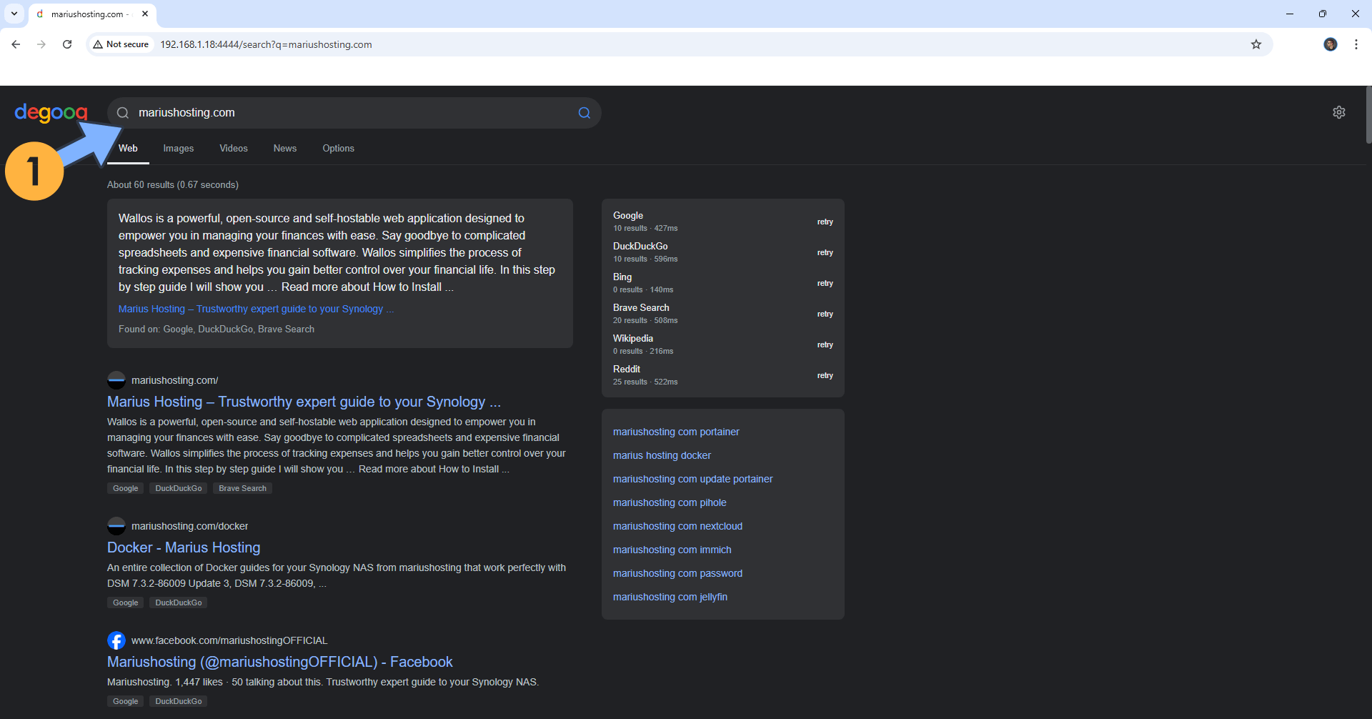 Degoog Synology NAS Set up 8