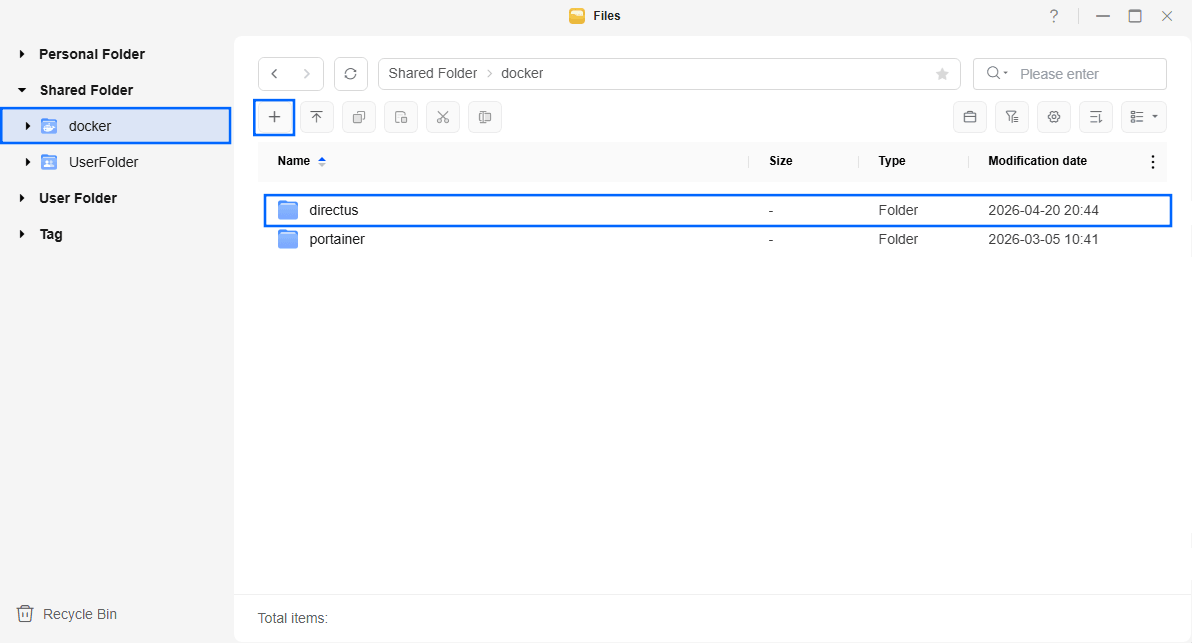 Directus UGREEN NAS Set up 2