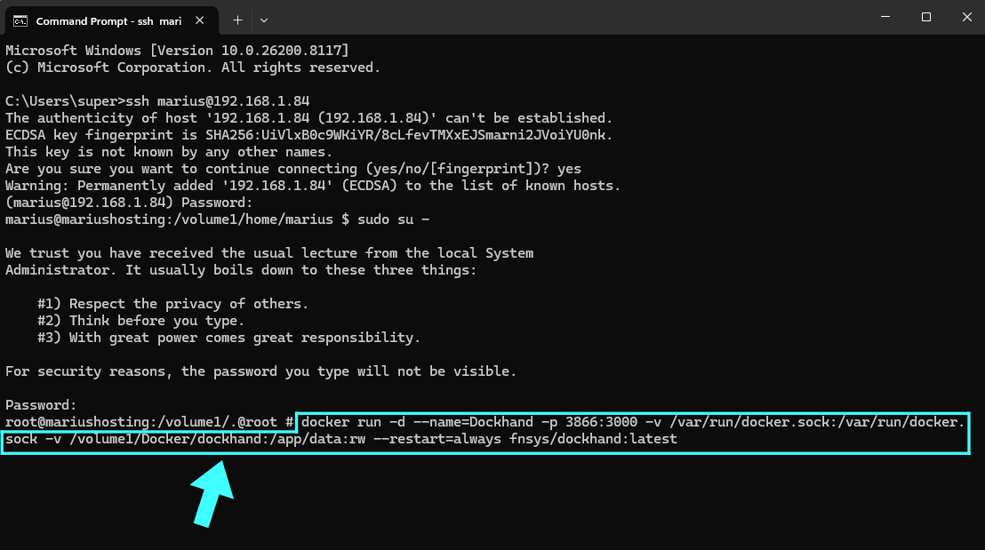 Dockhand Asustor NAS Set up 10