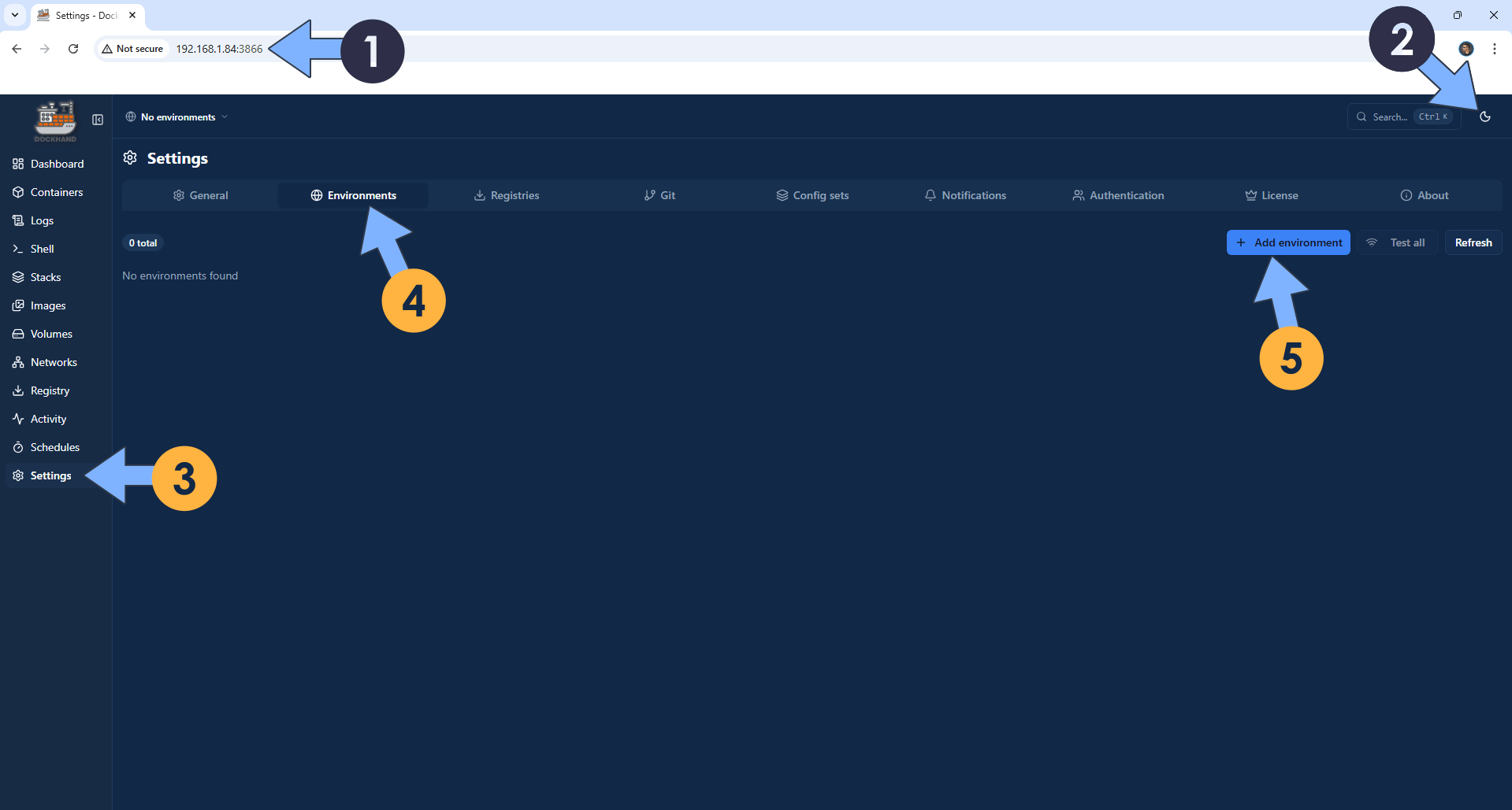 Dockhand Asustor NAS Set up 13