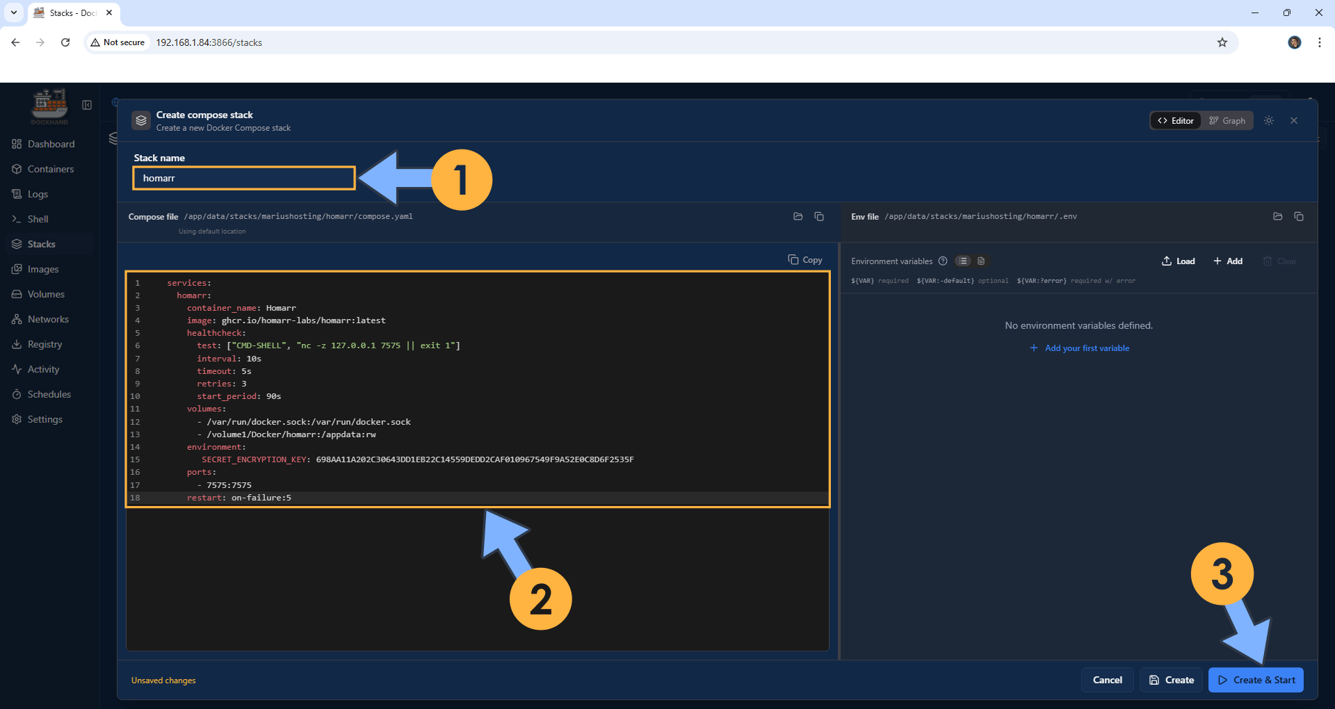 Dockhand Asustor NAS Set up 17 A