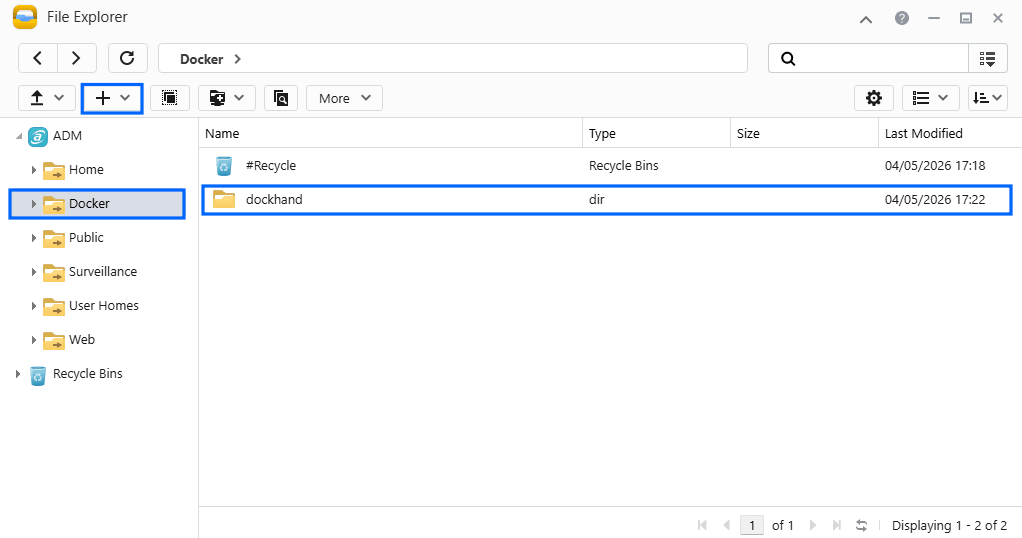 Dockhand Asustor NAS Set up 2