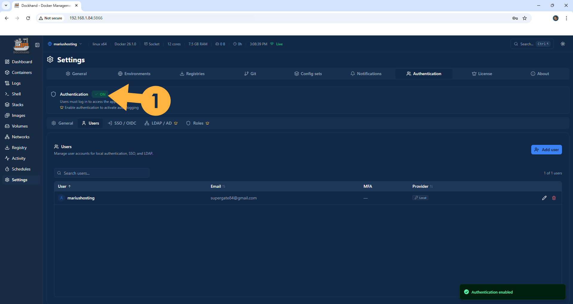 Dockhand Asustor NAS Set up 25