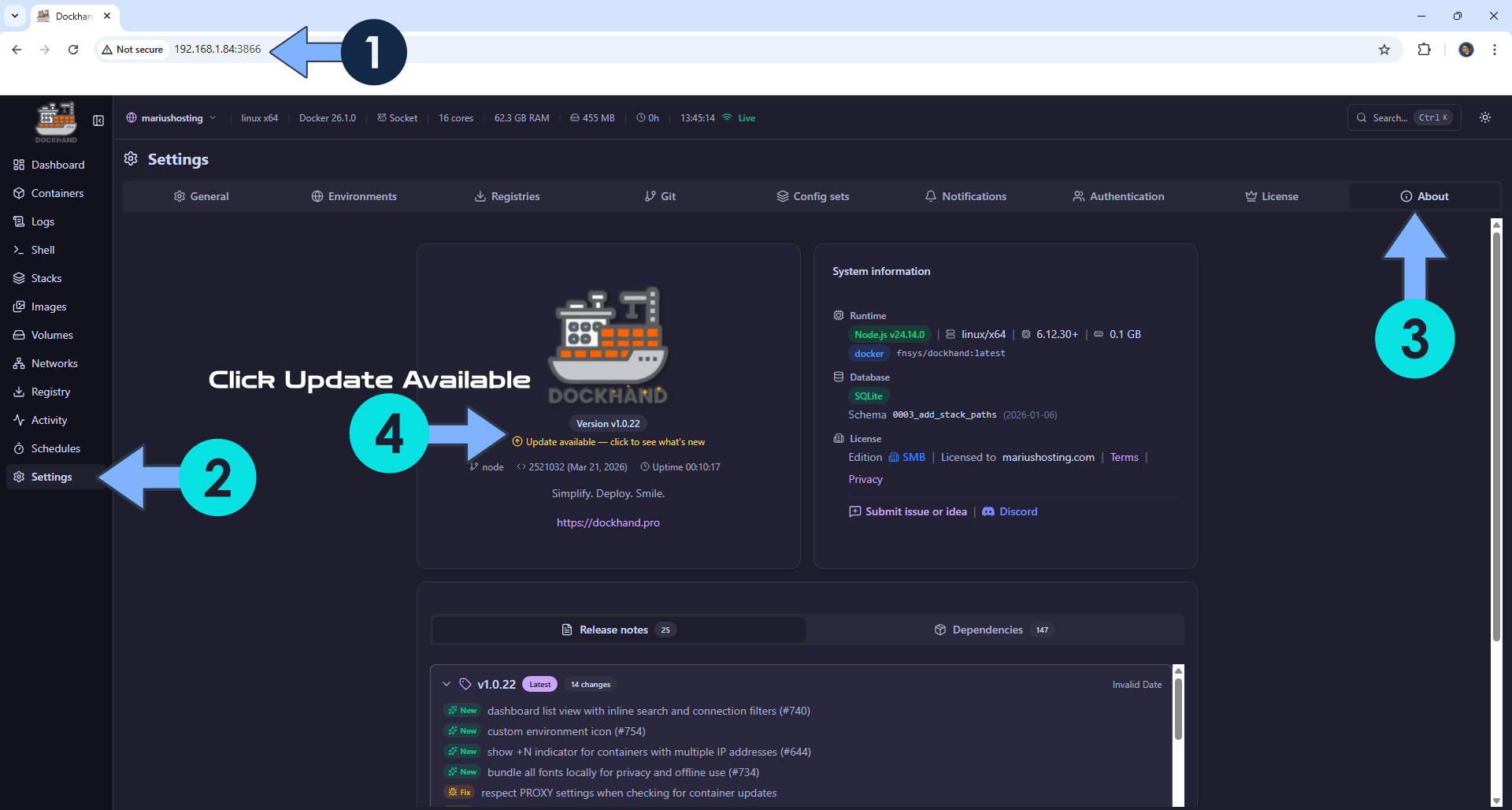 Dockhand Asustor NAS Update 1
