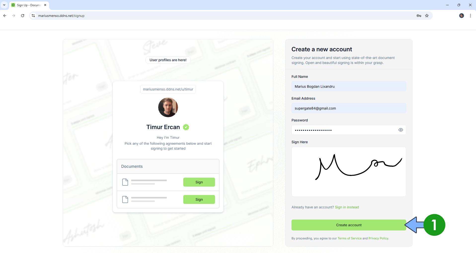 Documenso UGREEN NAS Set up 13