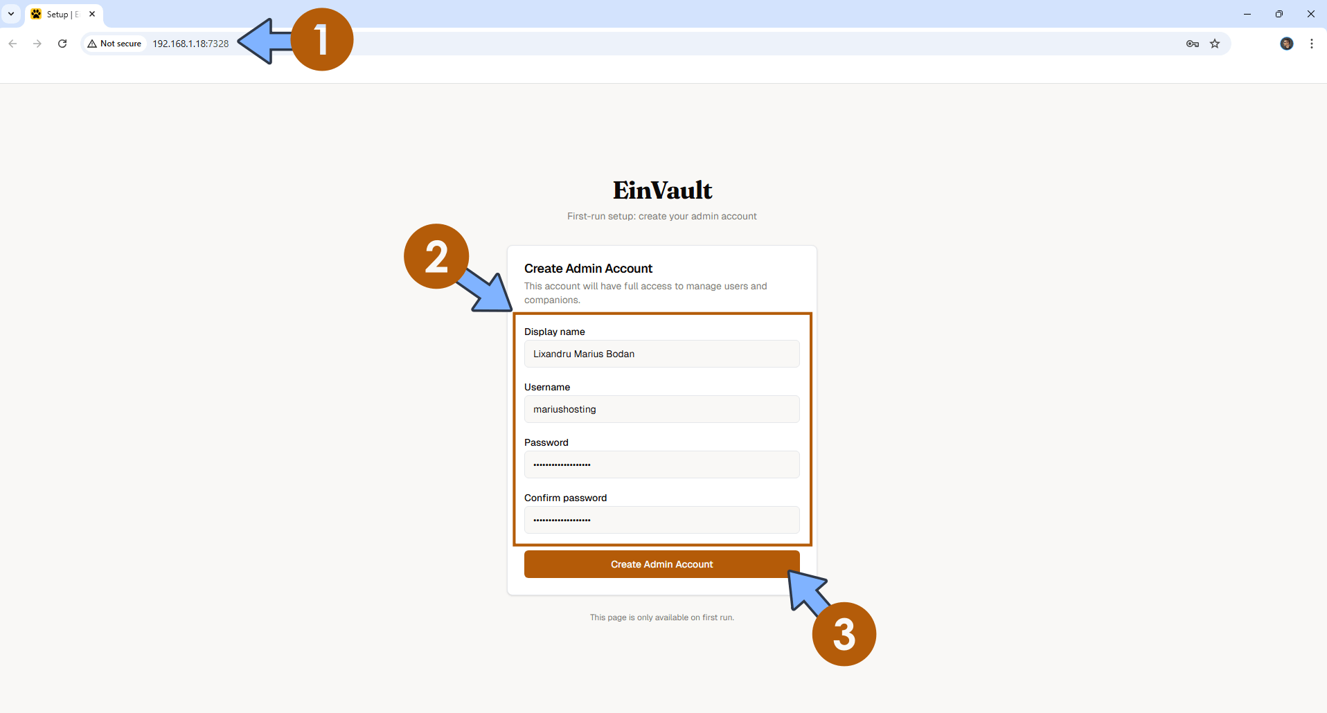 EinVault Synology NAS Set up 4