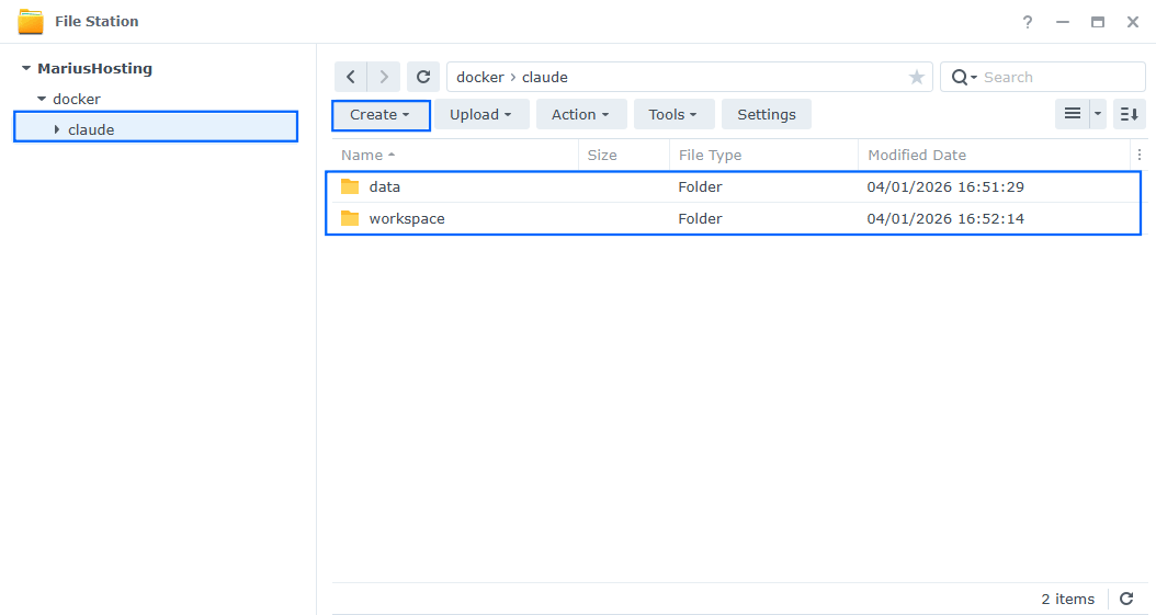 HolyClaude Synology NAS Set up 2