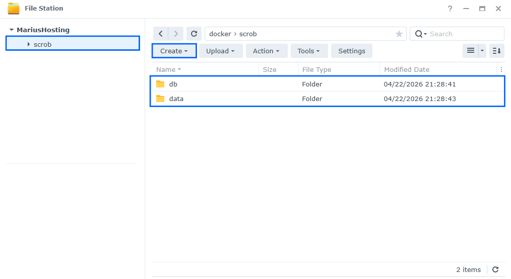 Scrob Synology NAS Set up 2