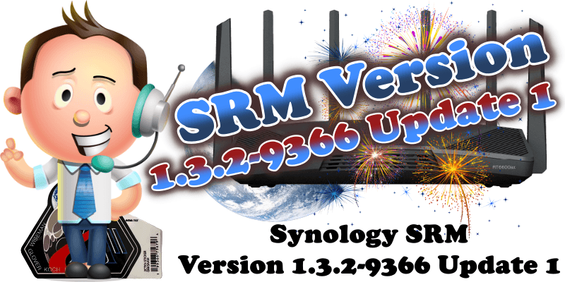 Synology SRM Version 1.3.2-9366 Update 1