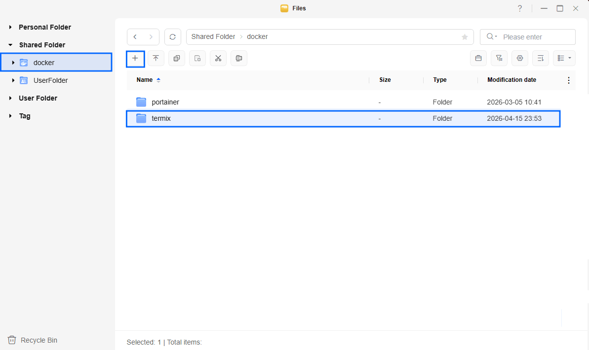 Termix UGREEN NAS Set up 1