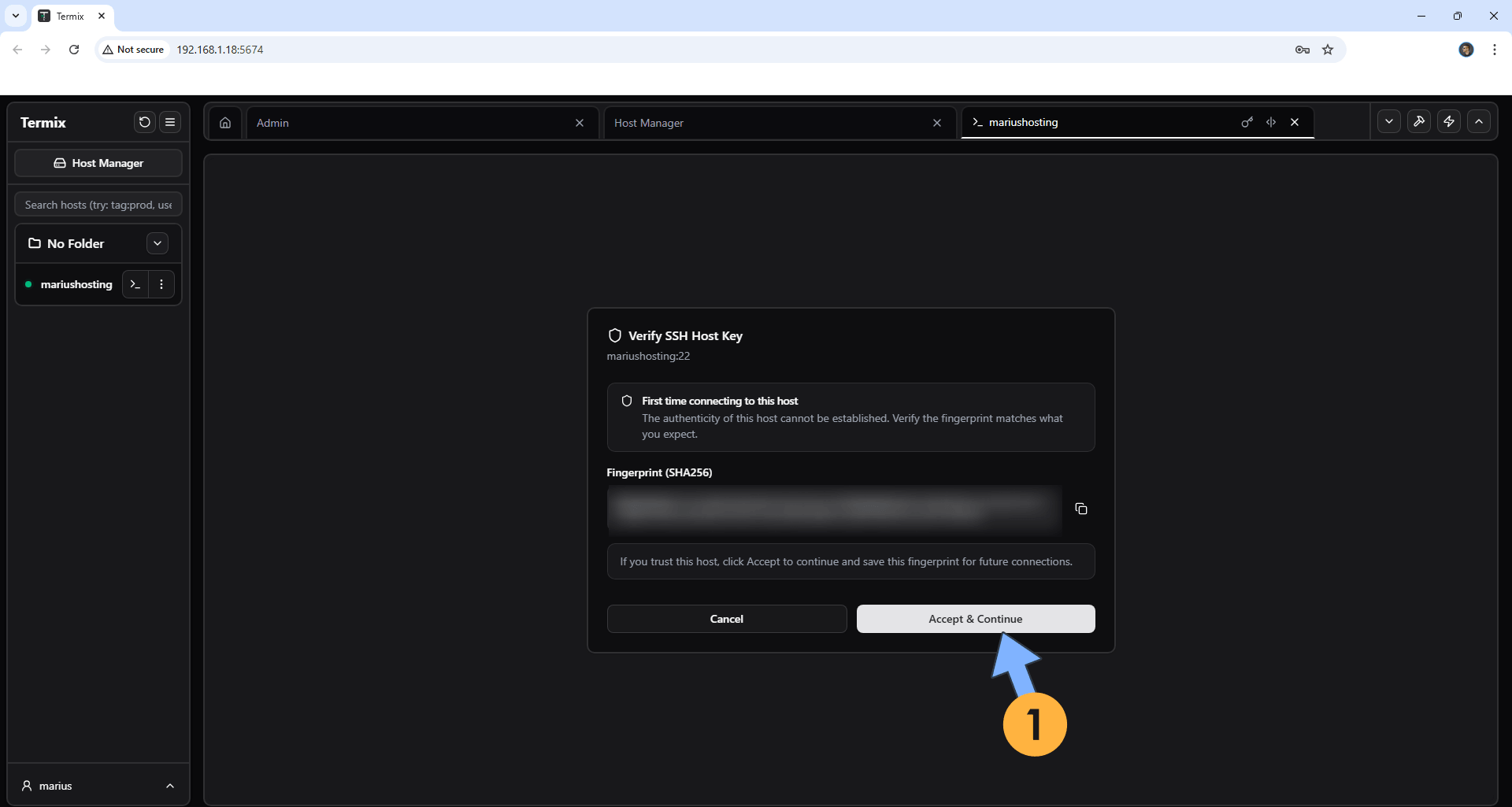 Termix UGREEN NAS Set up 10