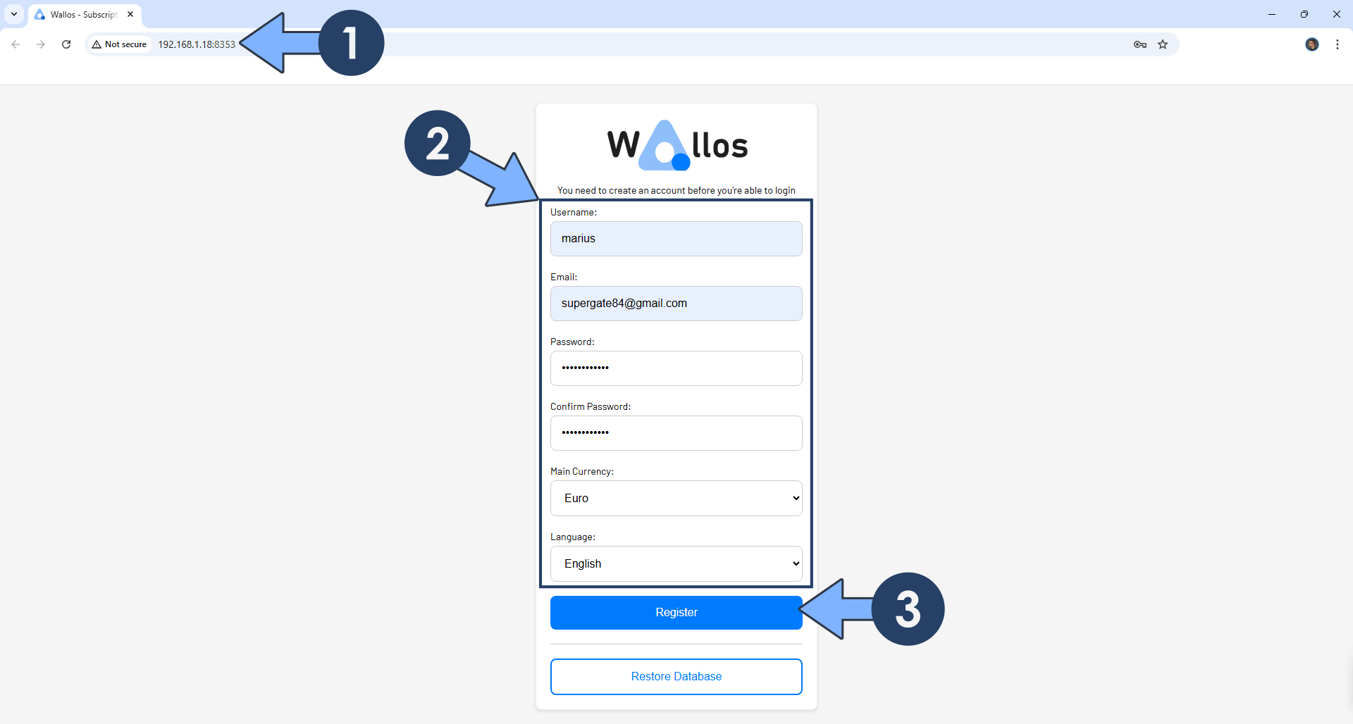 Wallos UGREEN NAS Set up 5