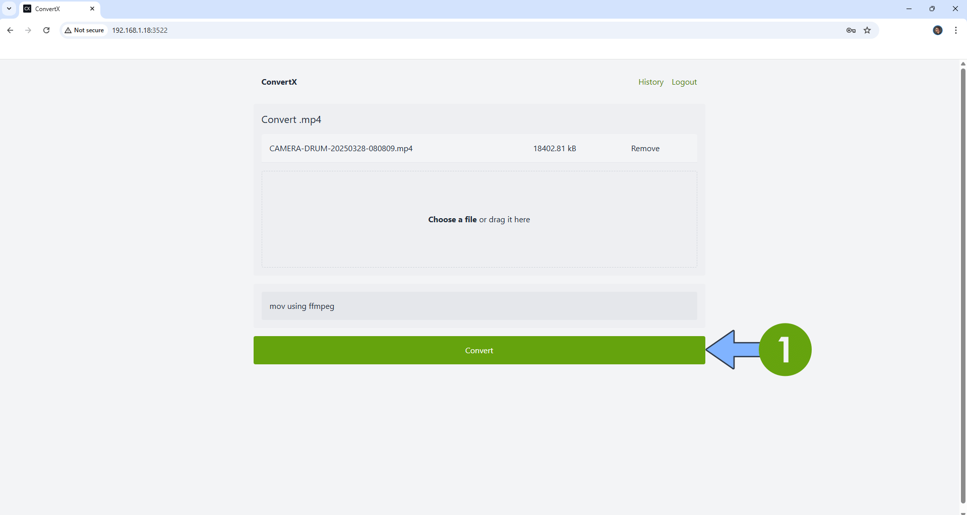 ConvertX UGREEN NAS Set up 7