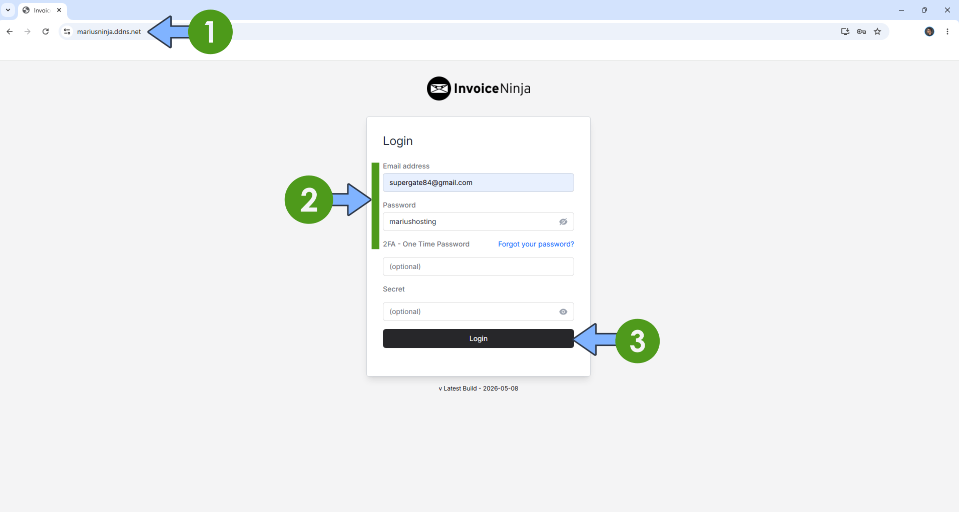 Invoice Ninja UGREEN NAS Set up 10