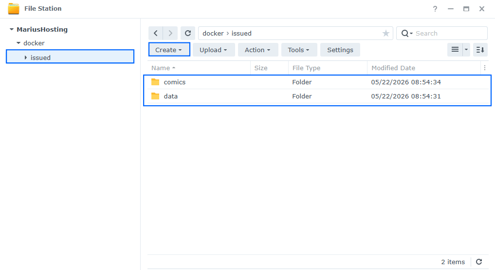 Issued Synology NAS Set up 2