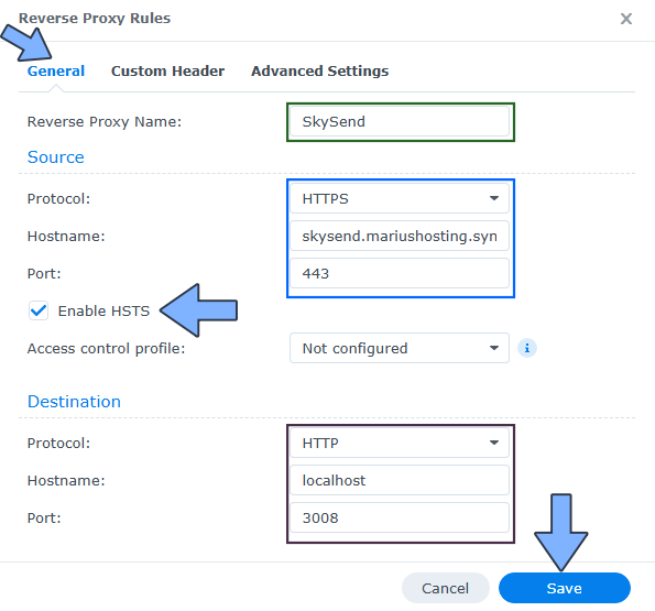 SkySend Synology NAS Set up 5