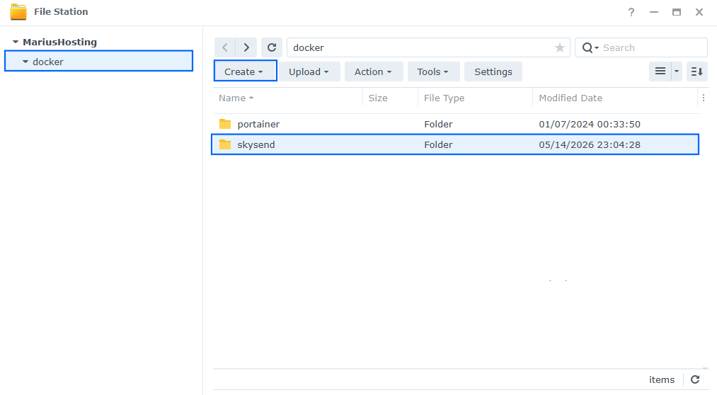 SkySend Synology NAS Set up 6