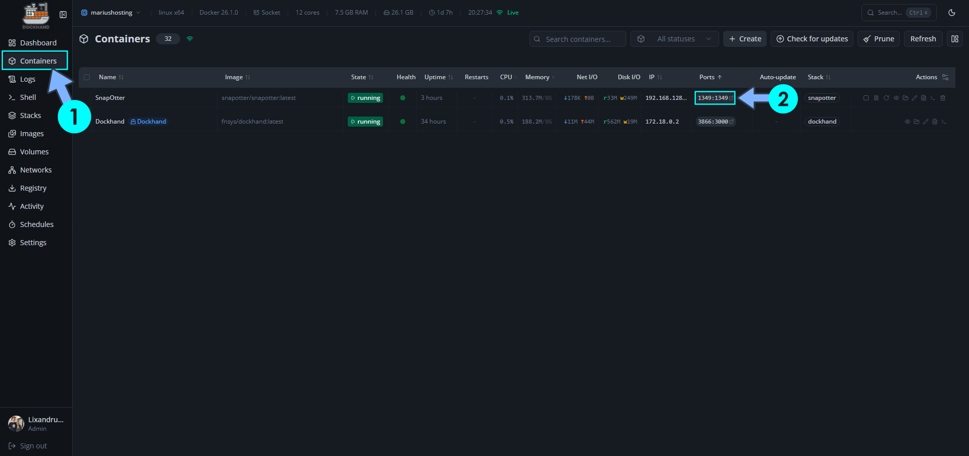 SnapOtter UGREEN NAS Docker port 1349