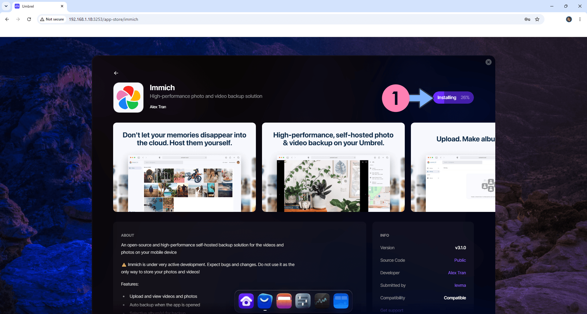 Umbrel OS Synology NAS Set up 9 new 2027