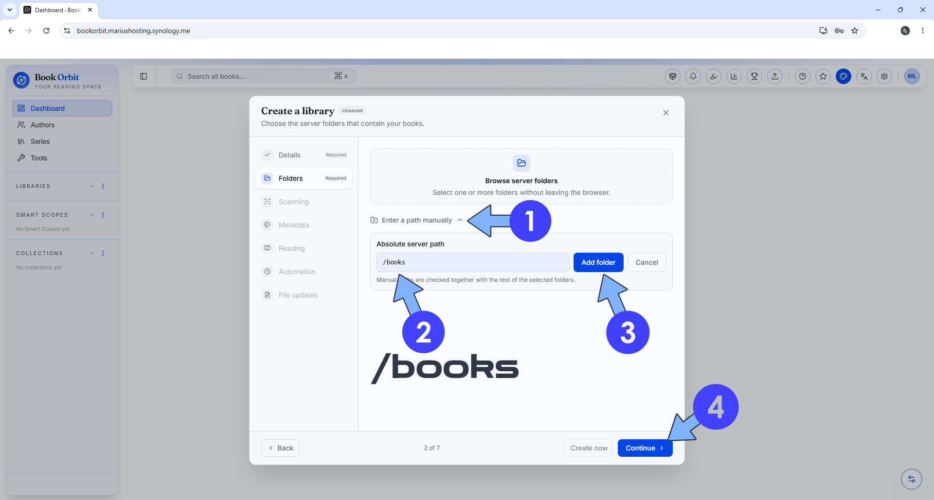 BookOrbit Synology NAS Set up 14