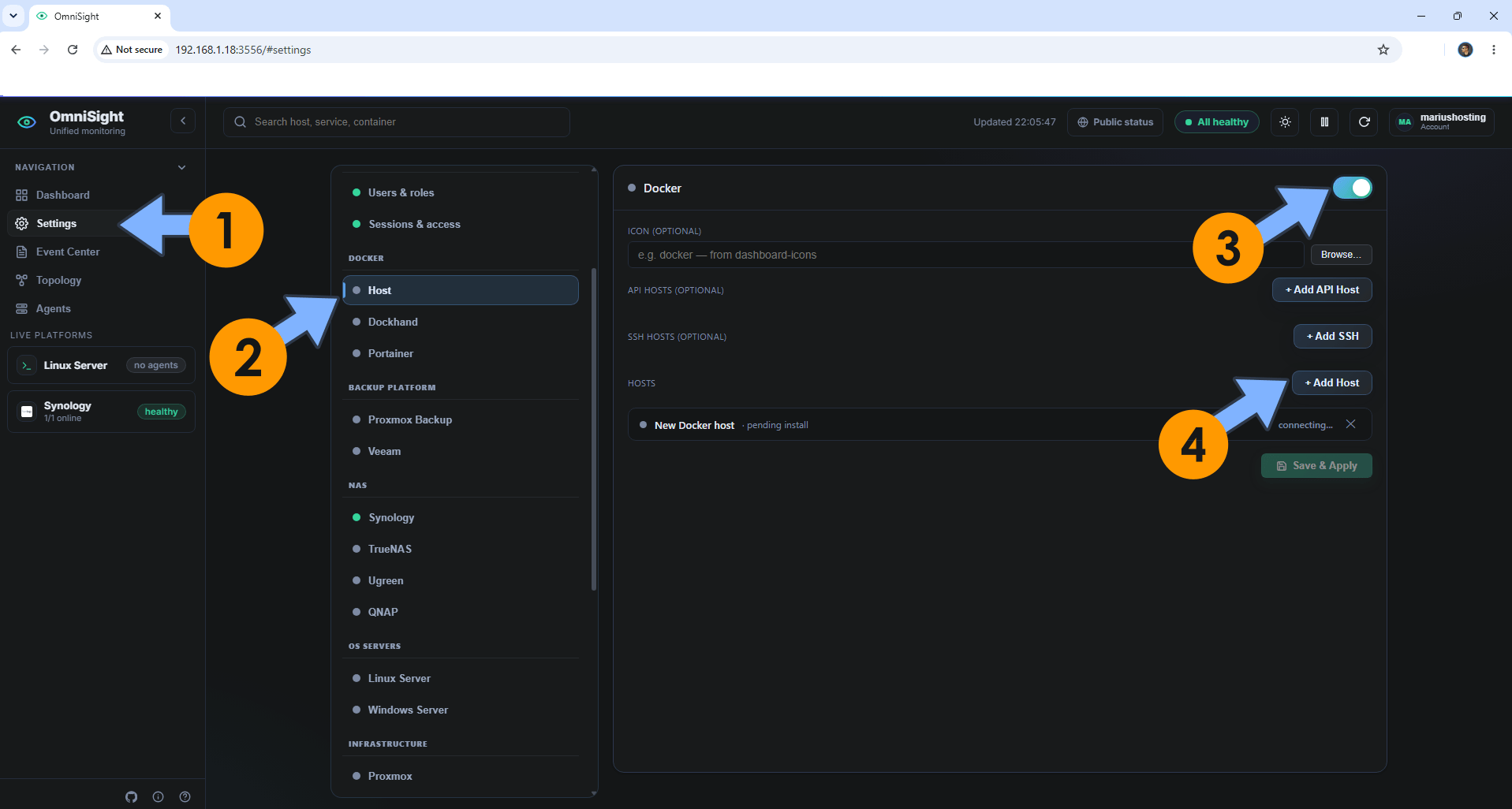 OmniSight Synology NAS Set up 15