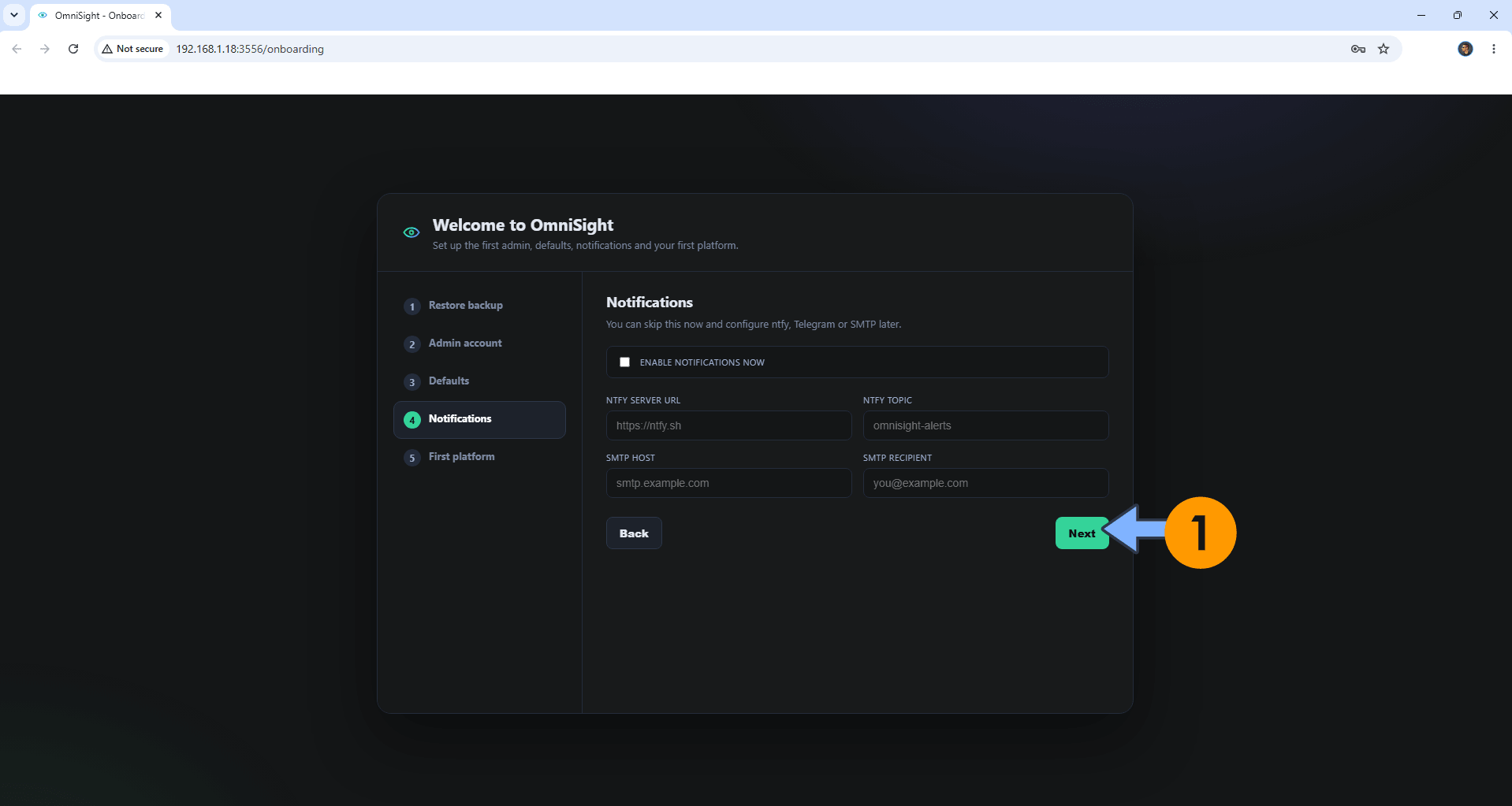 OmniSight Synology NAS Set up 8