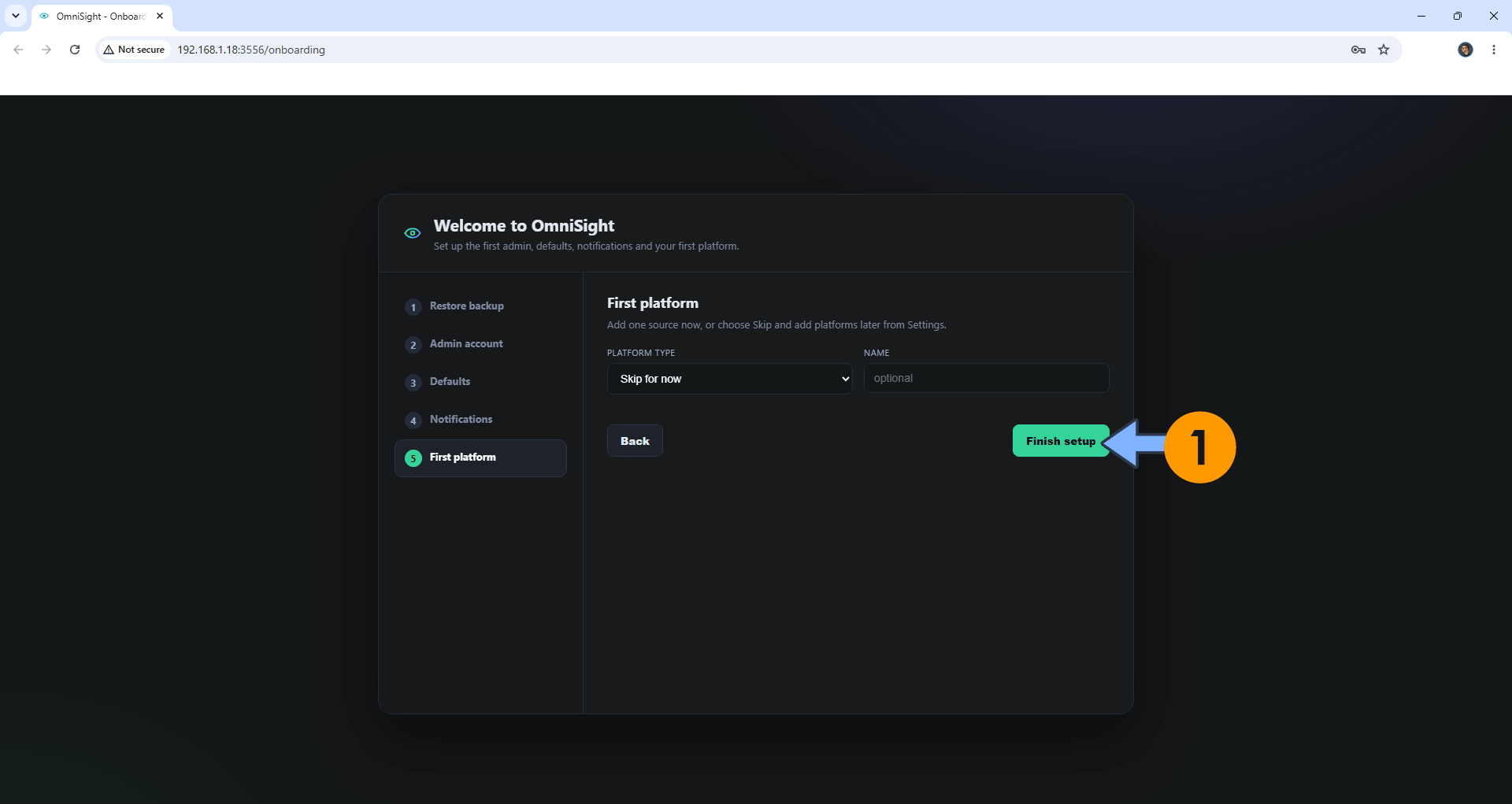 OmniSight Synology NAS Set up 9