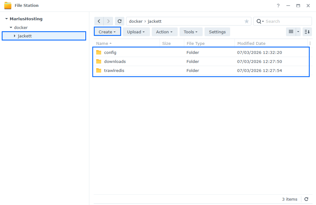 Trawl Synology NAS Set up 2
