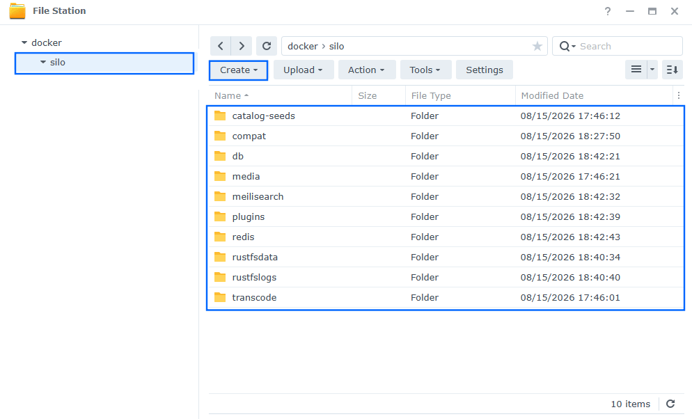 Silo Server Synology NAS Set up 2