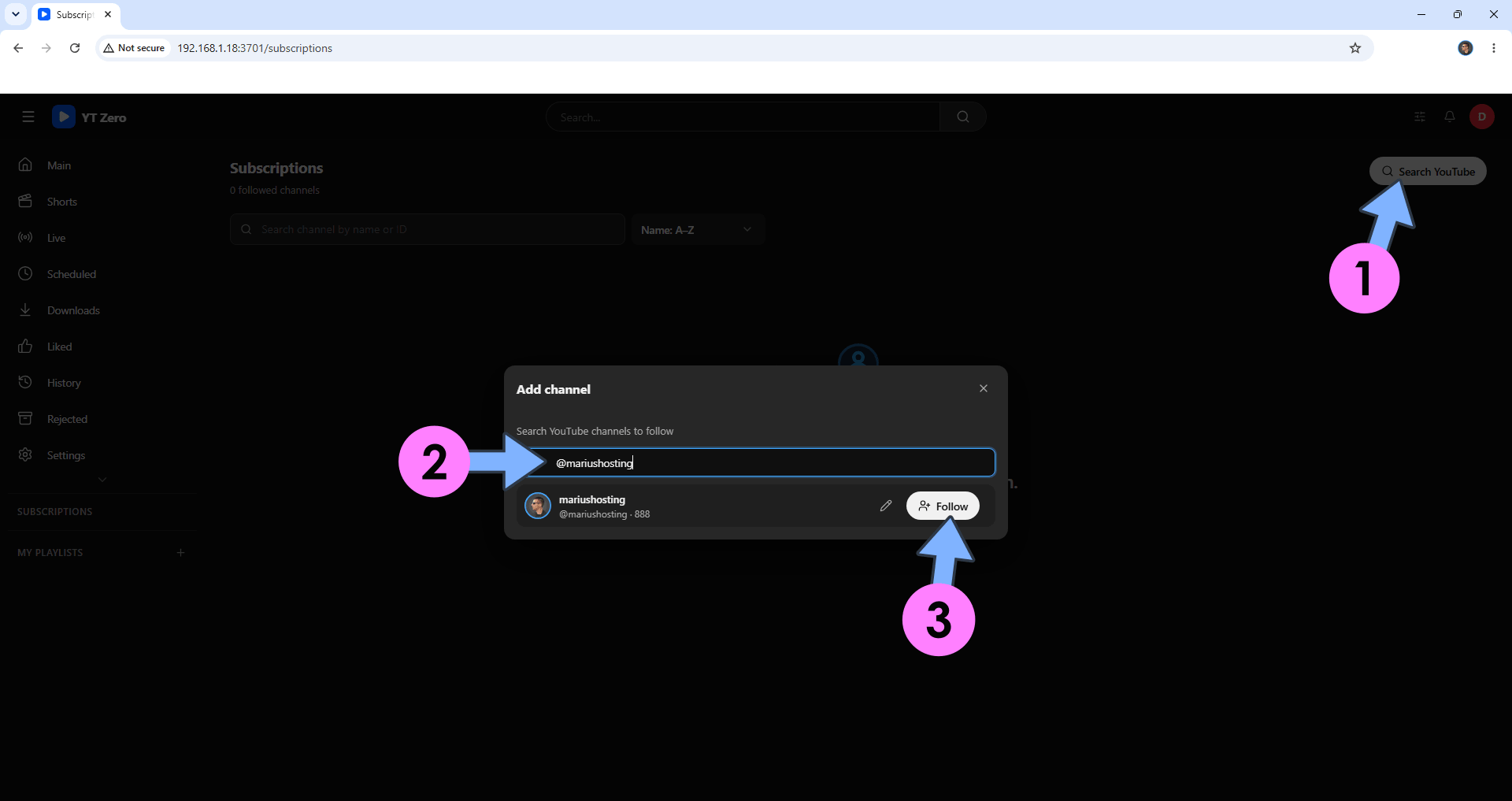 YT Zero Synology NAS Set up 5