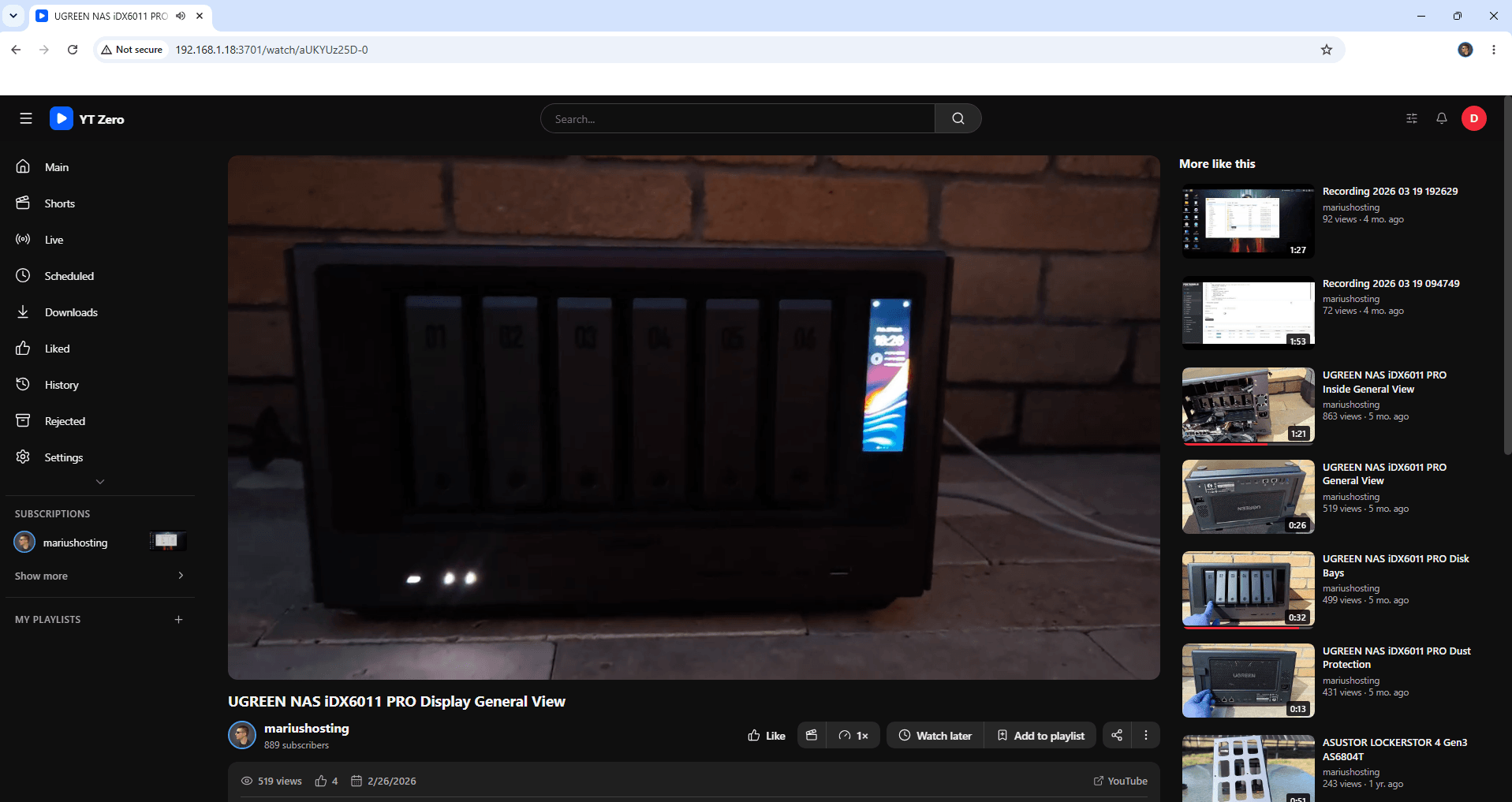 YT Zero Synology NAS Set up 8